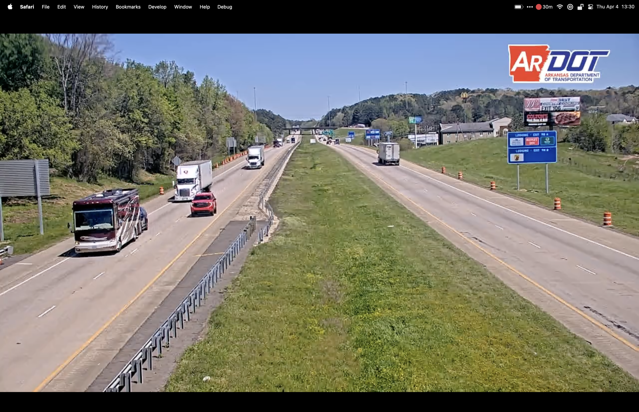 Our coach on traffic cam