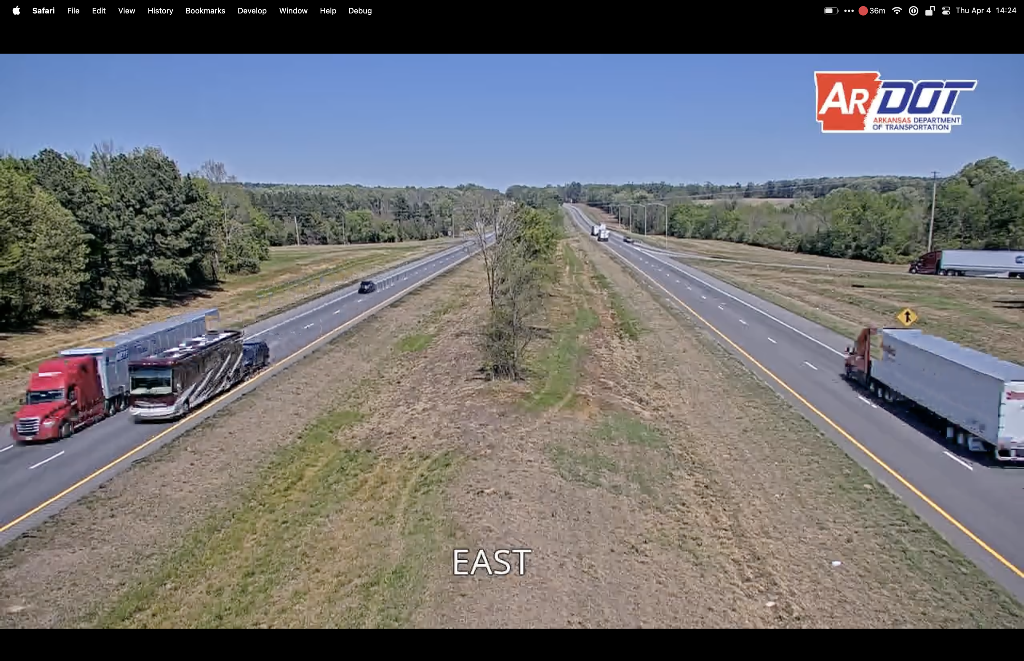 Our coach on traffic cam