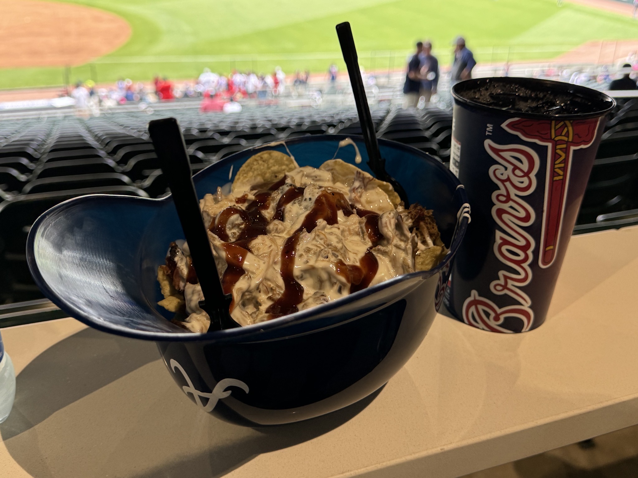 Nachos in a helmet