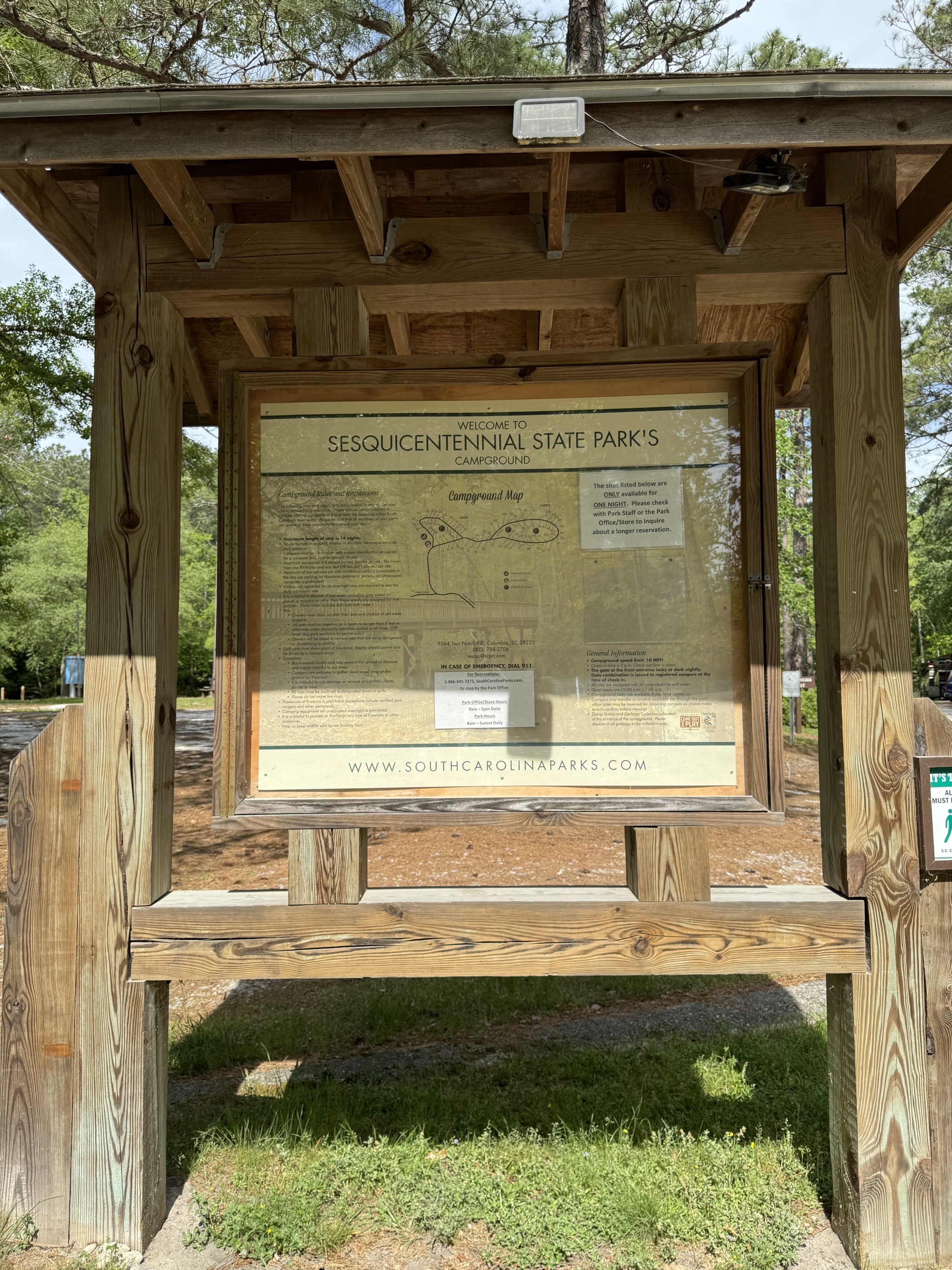 Campground sign