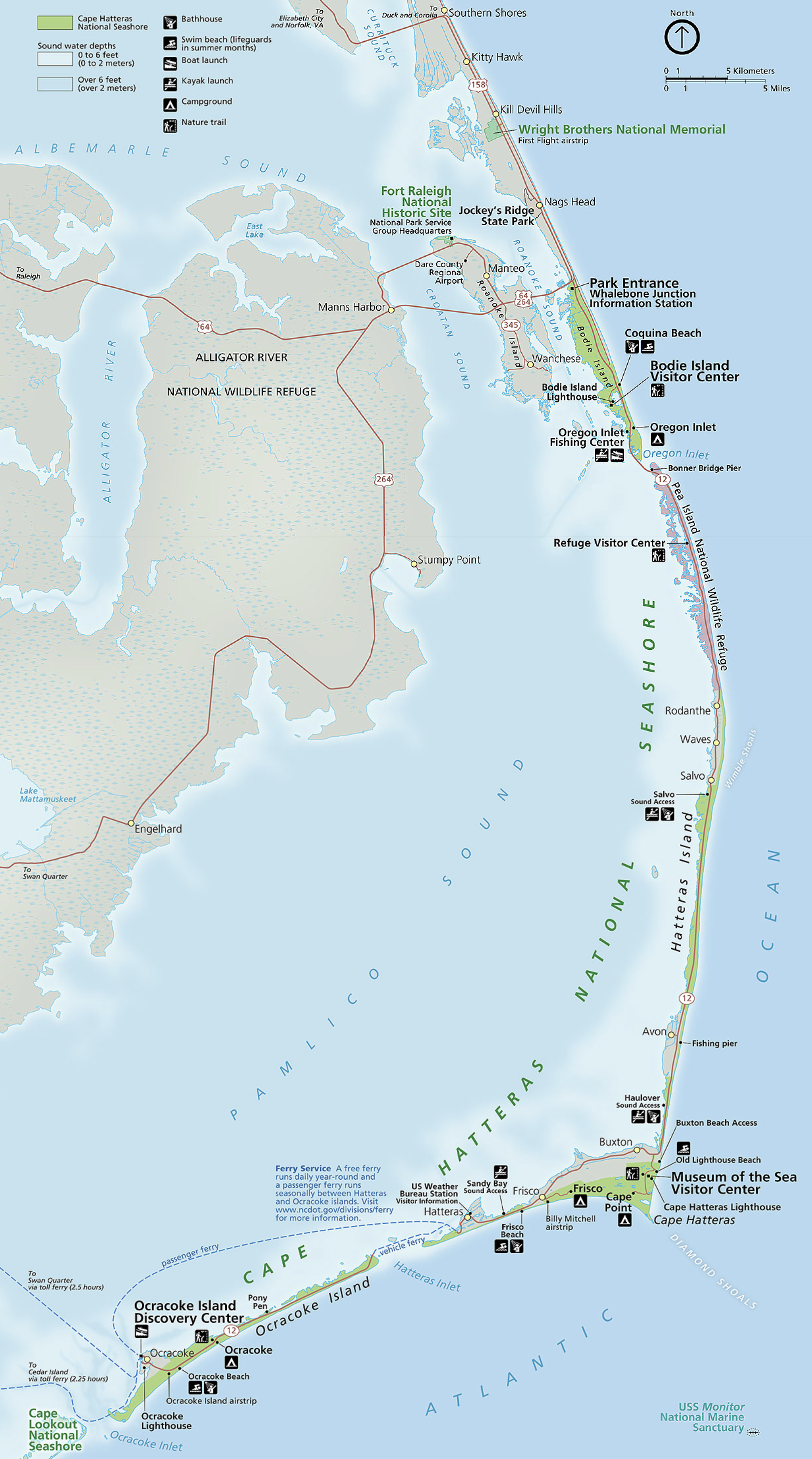 Cape hatteras map