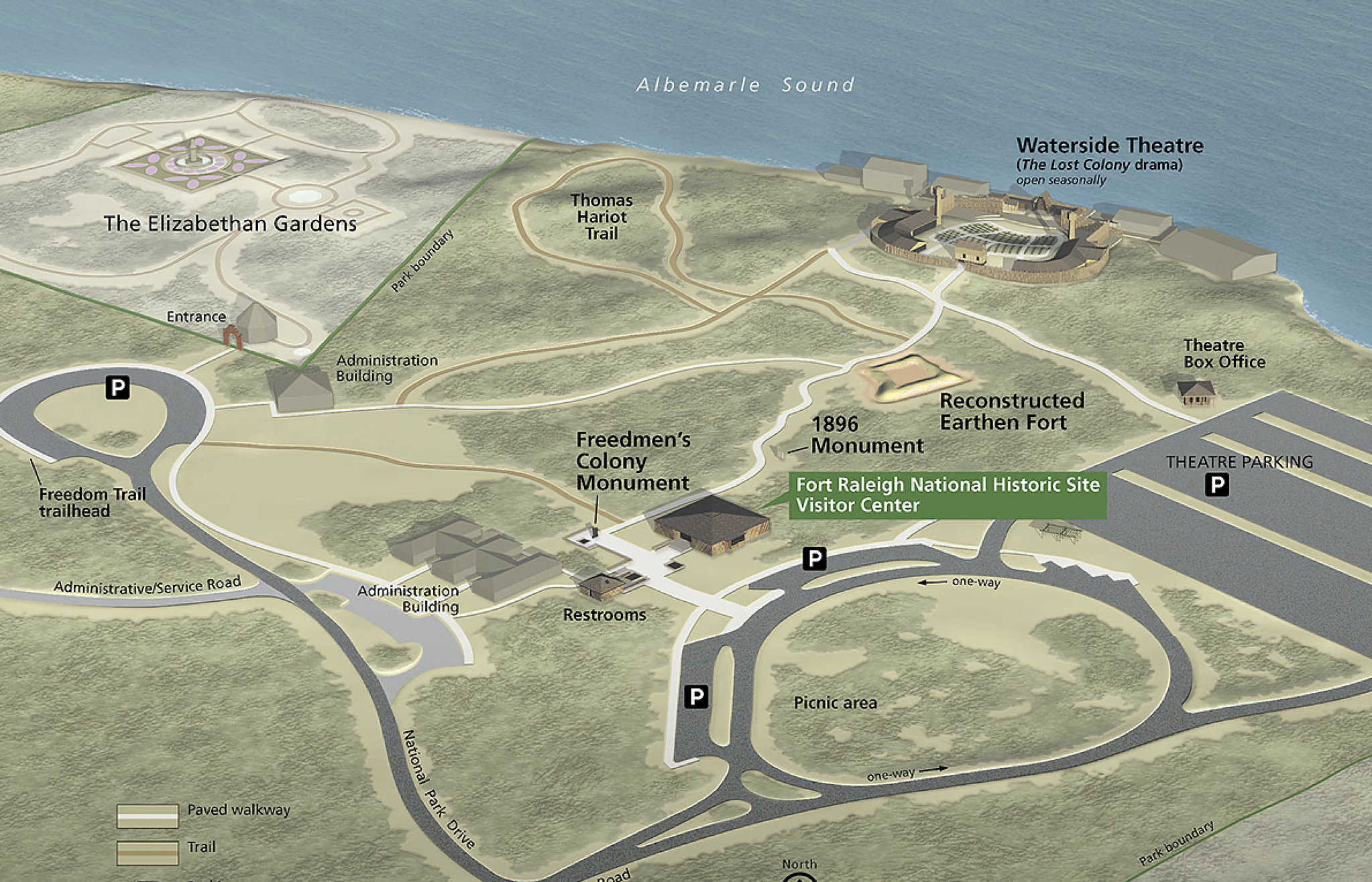 Fort raleigh map