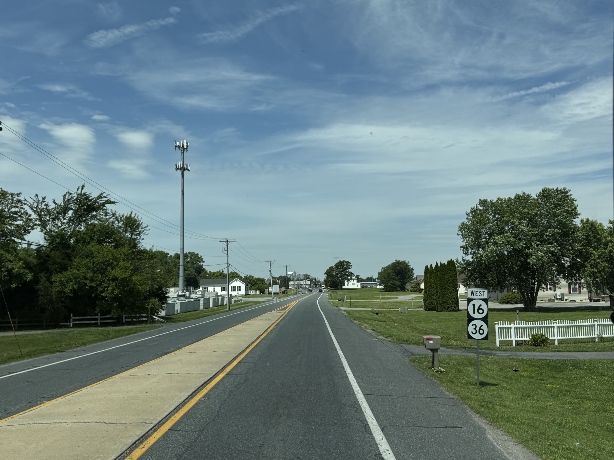 Route 16 and 36 West