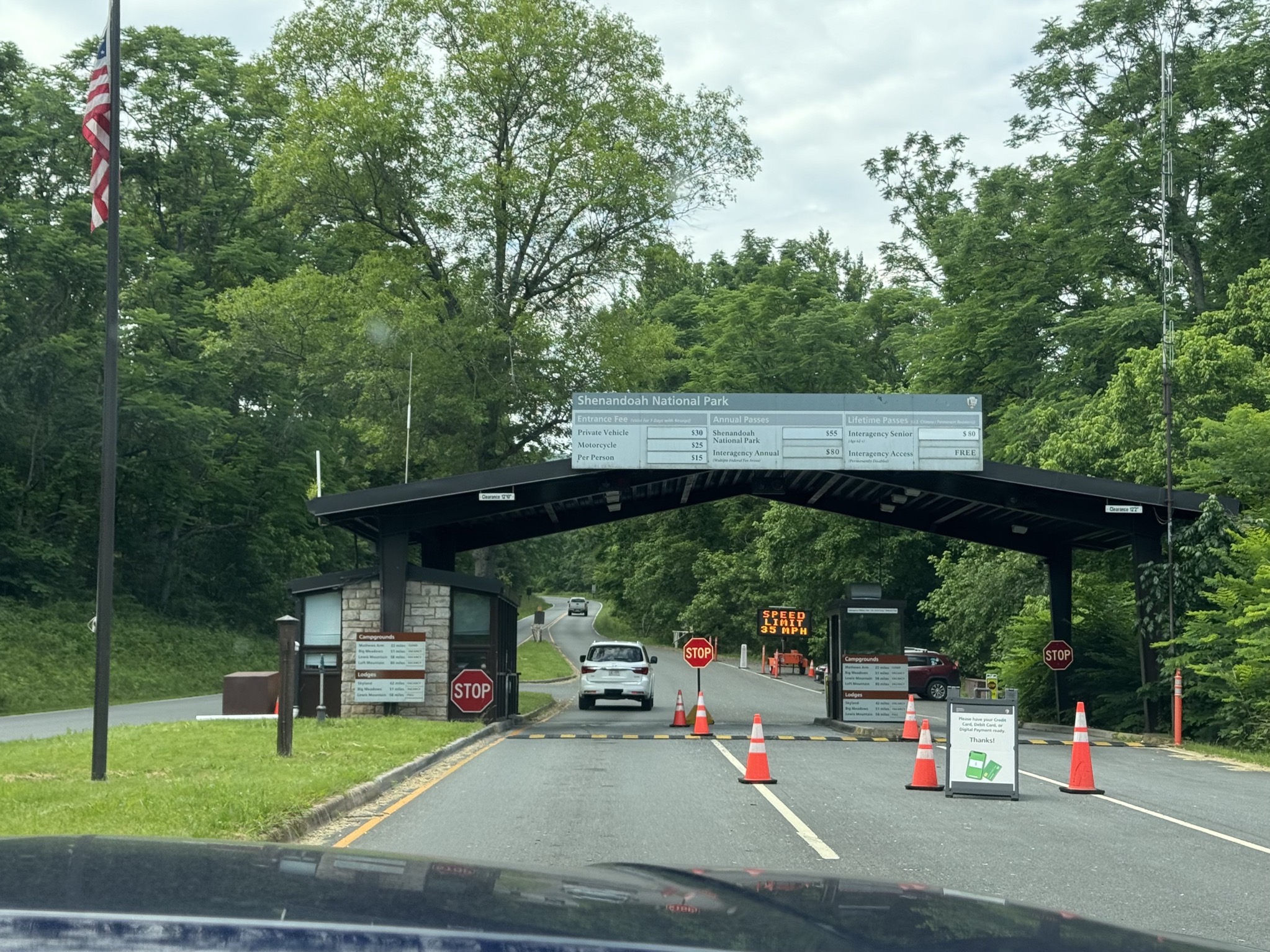 Shenandoah National Park north entrance entrance
