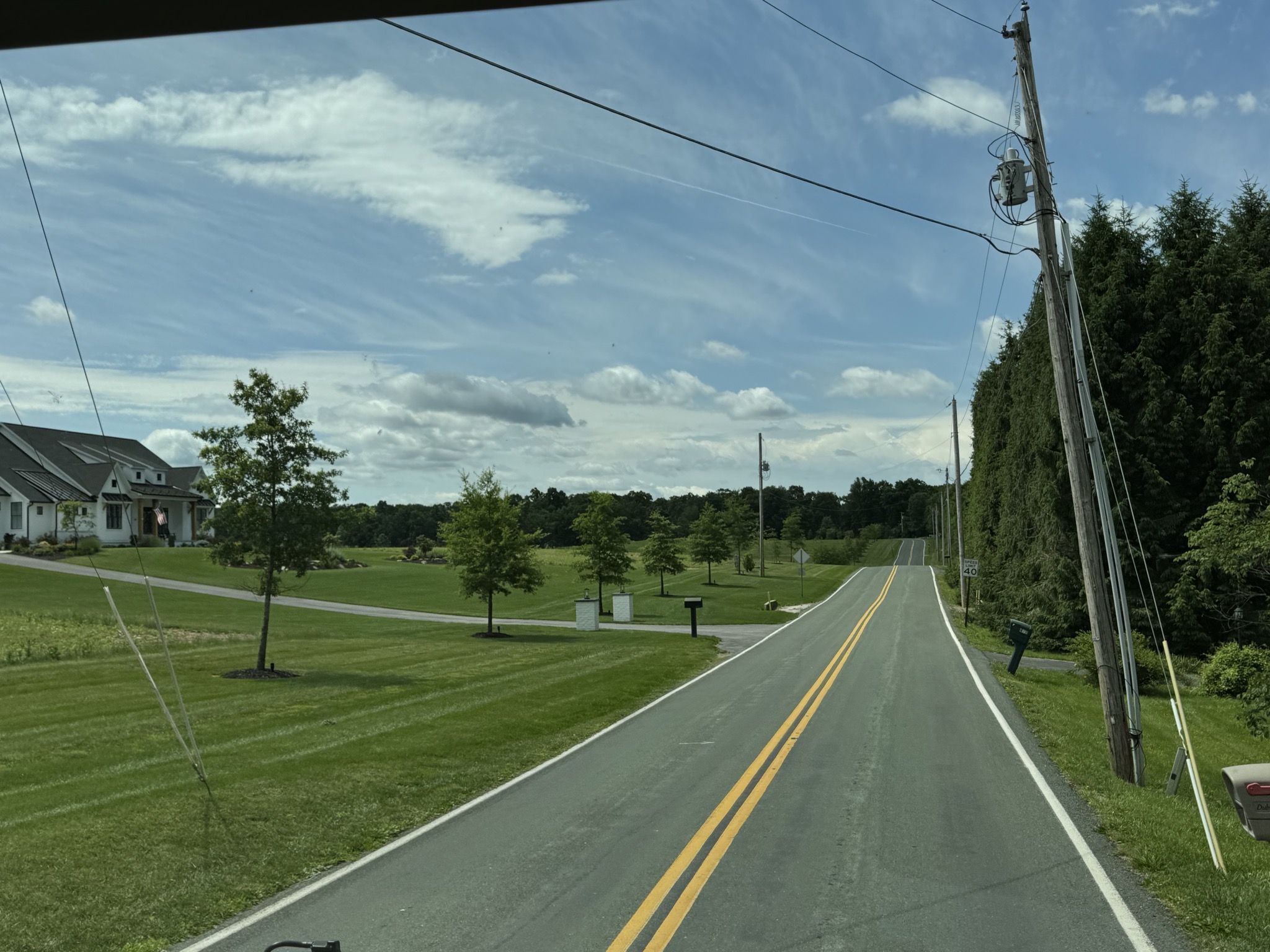 Road outside park