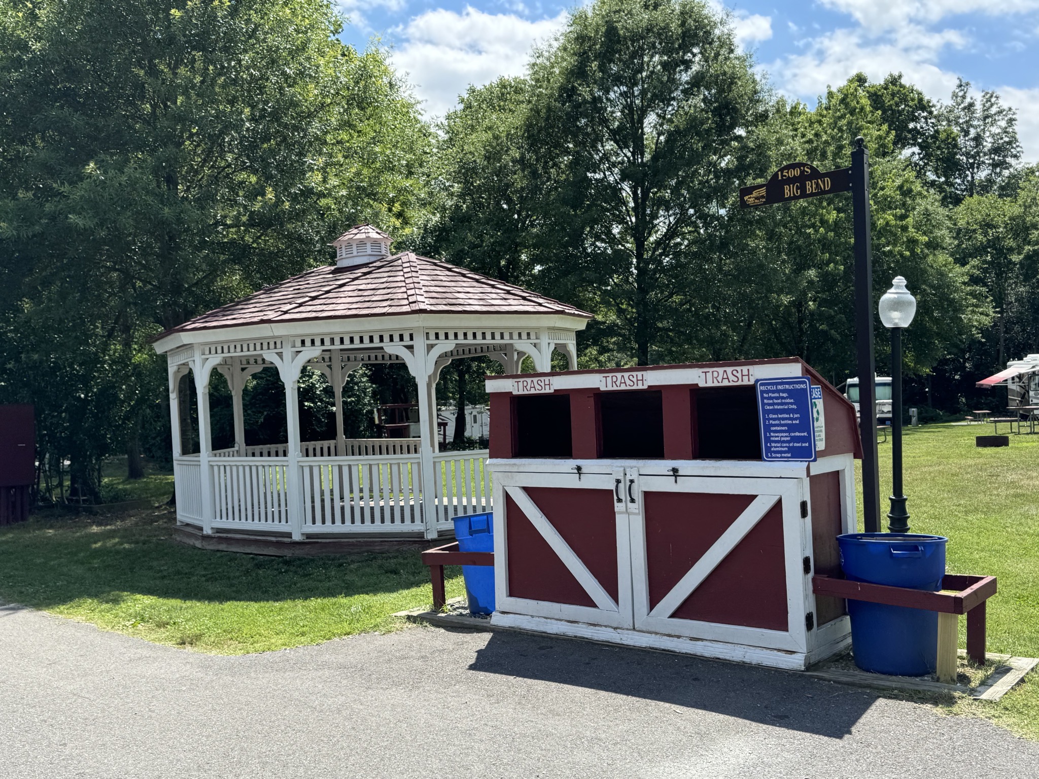 Gazebo and trash