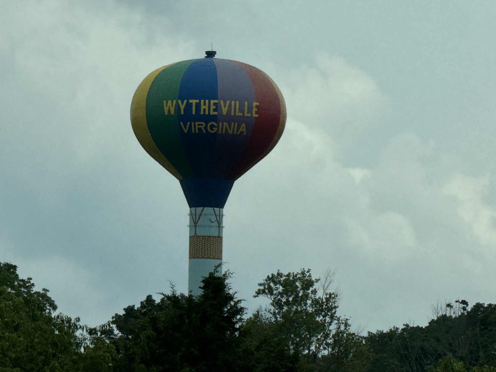 Colorful water tower