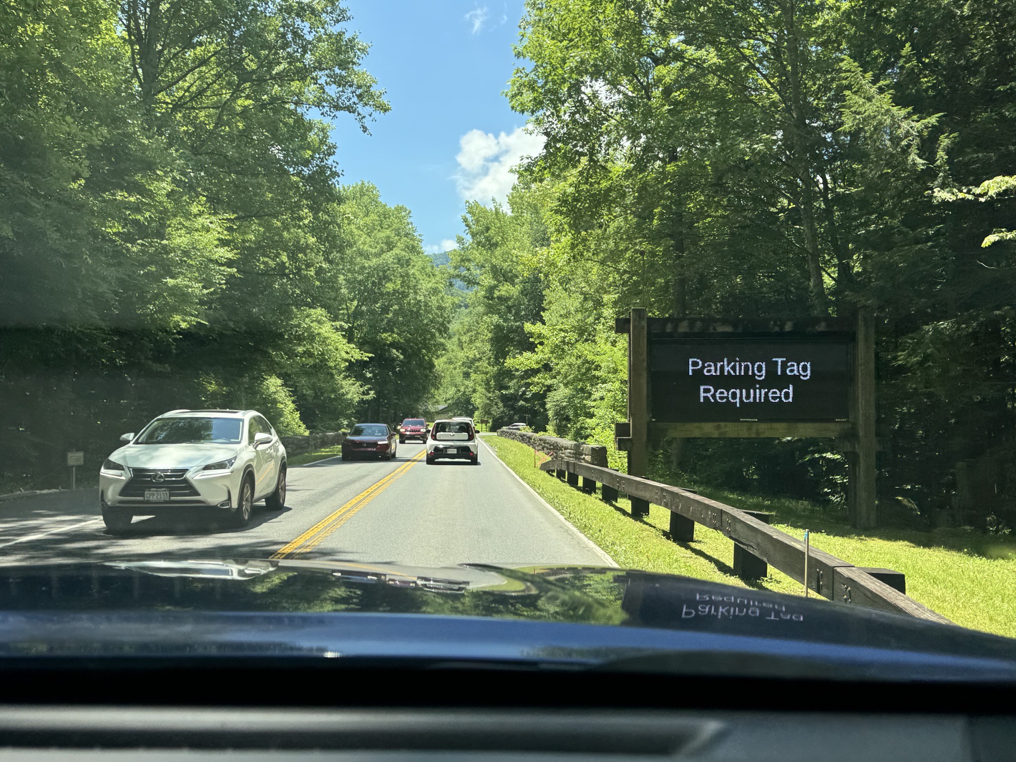 Parking tag required
