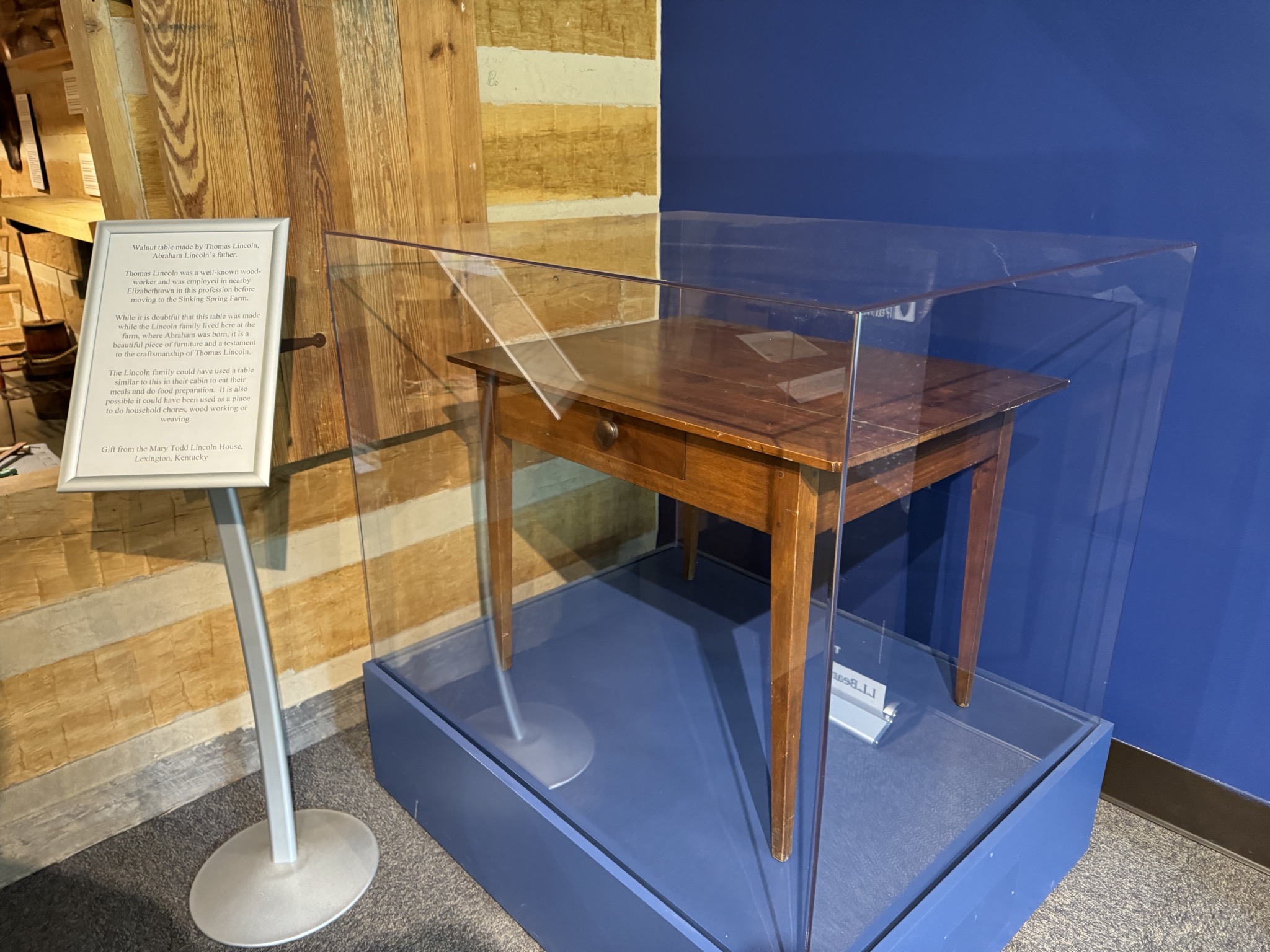 Table made by Lincoln's father
