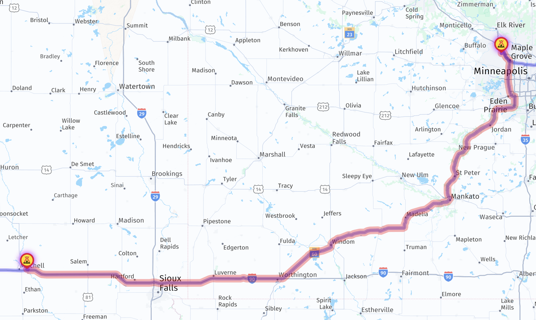 Route map