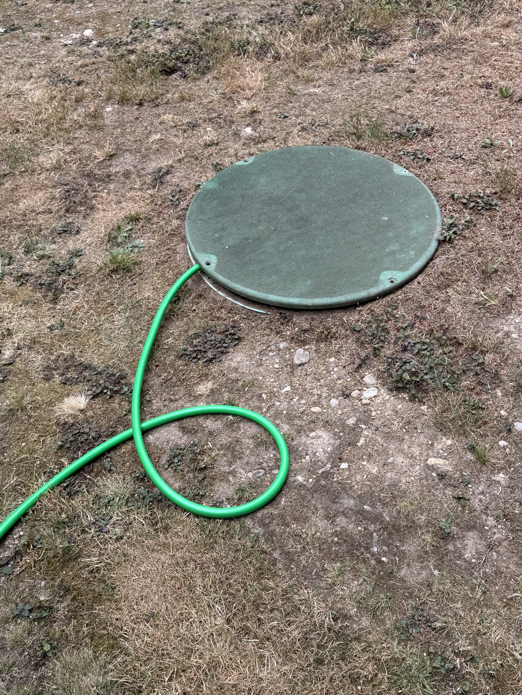 Hose into septic