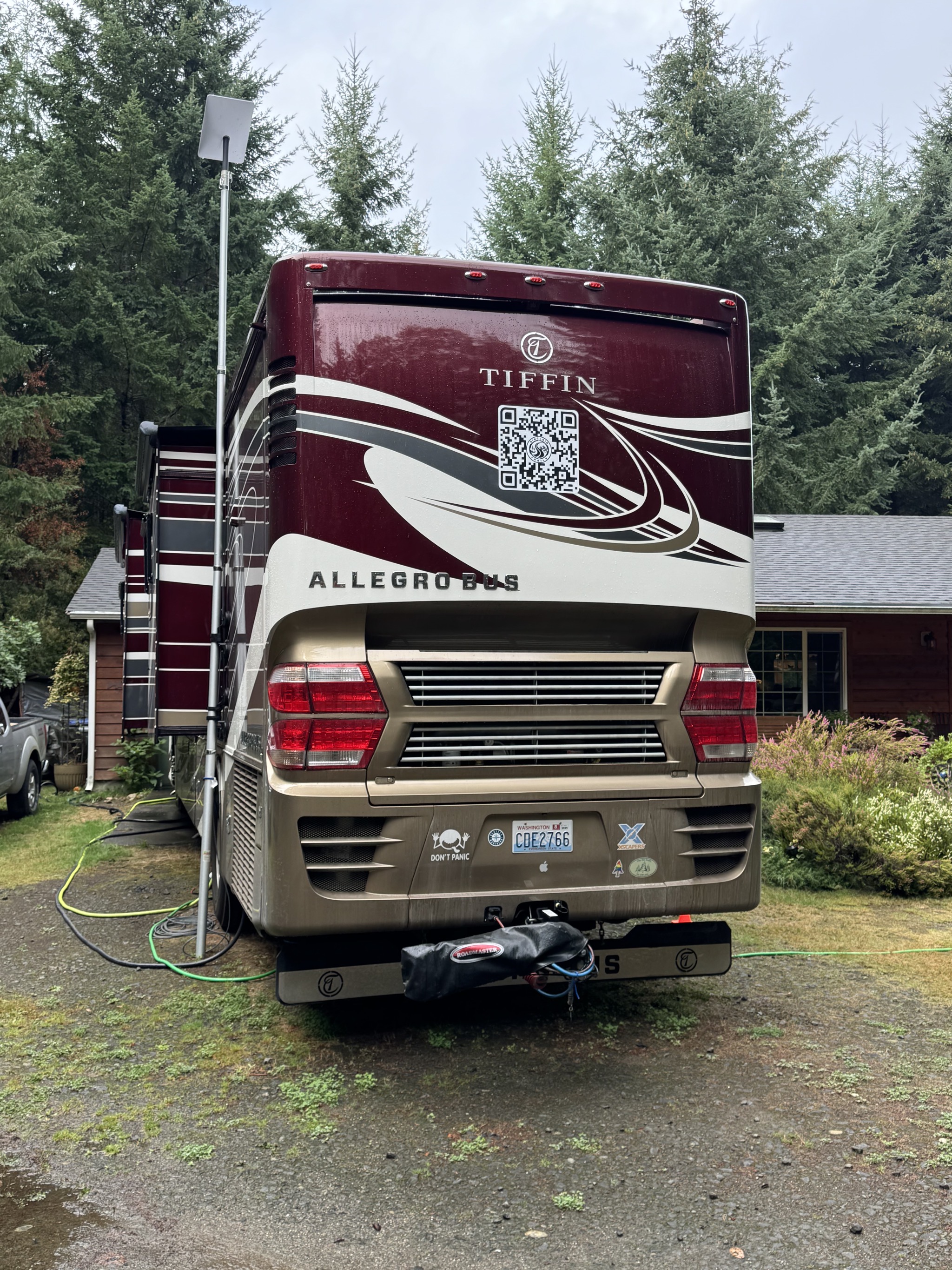Our coach by the house