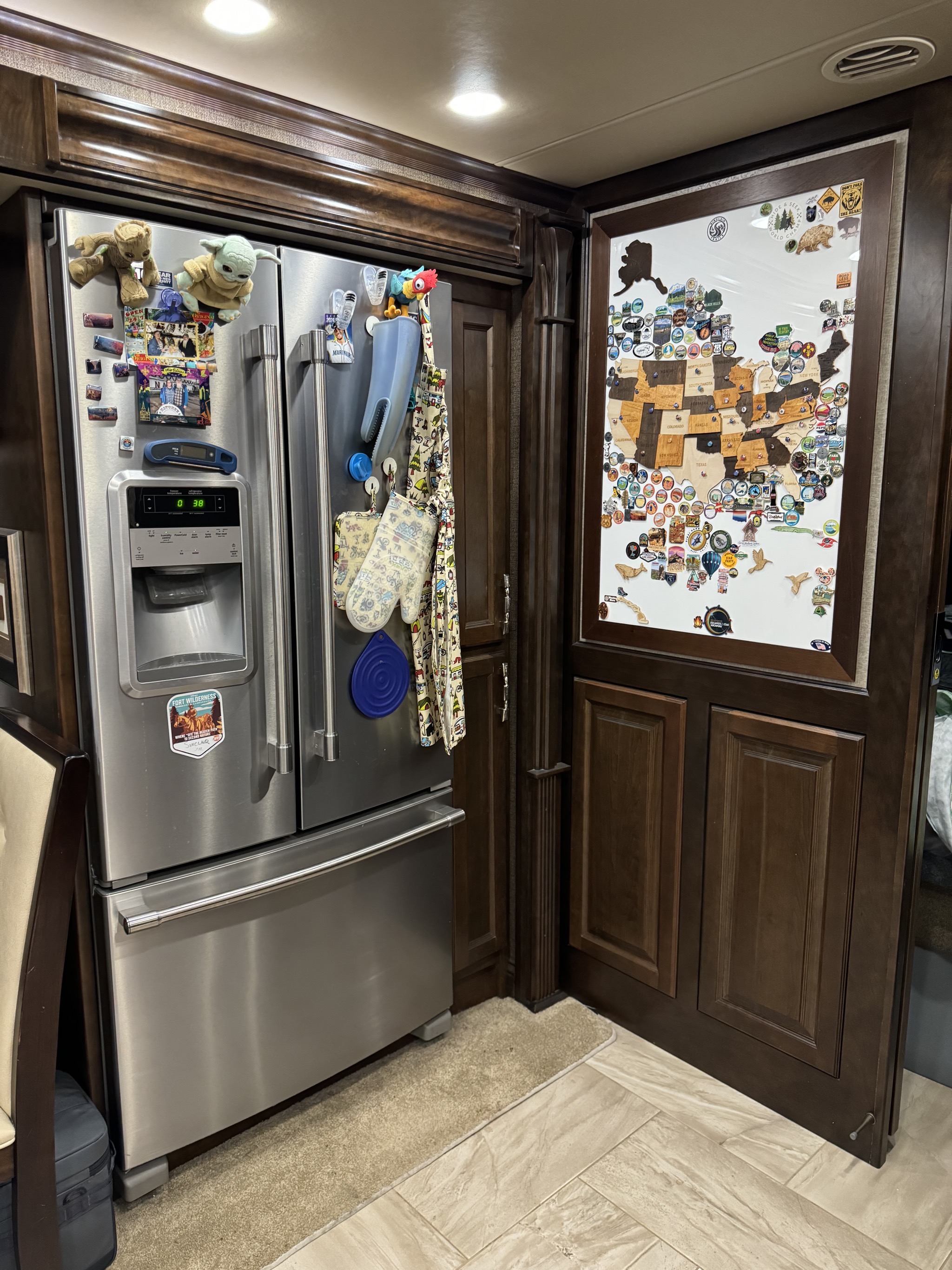Fridge and map
