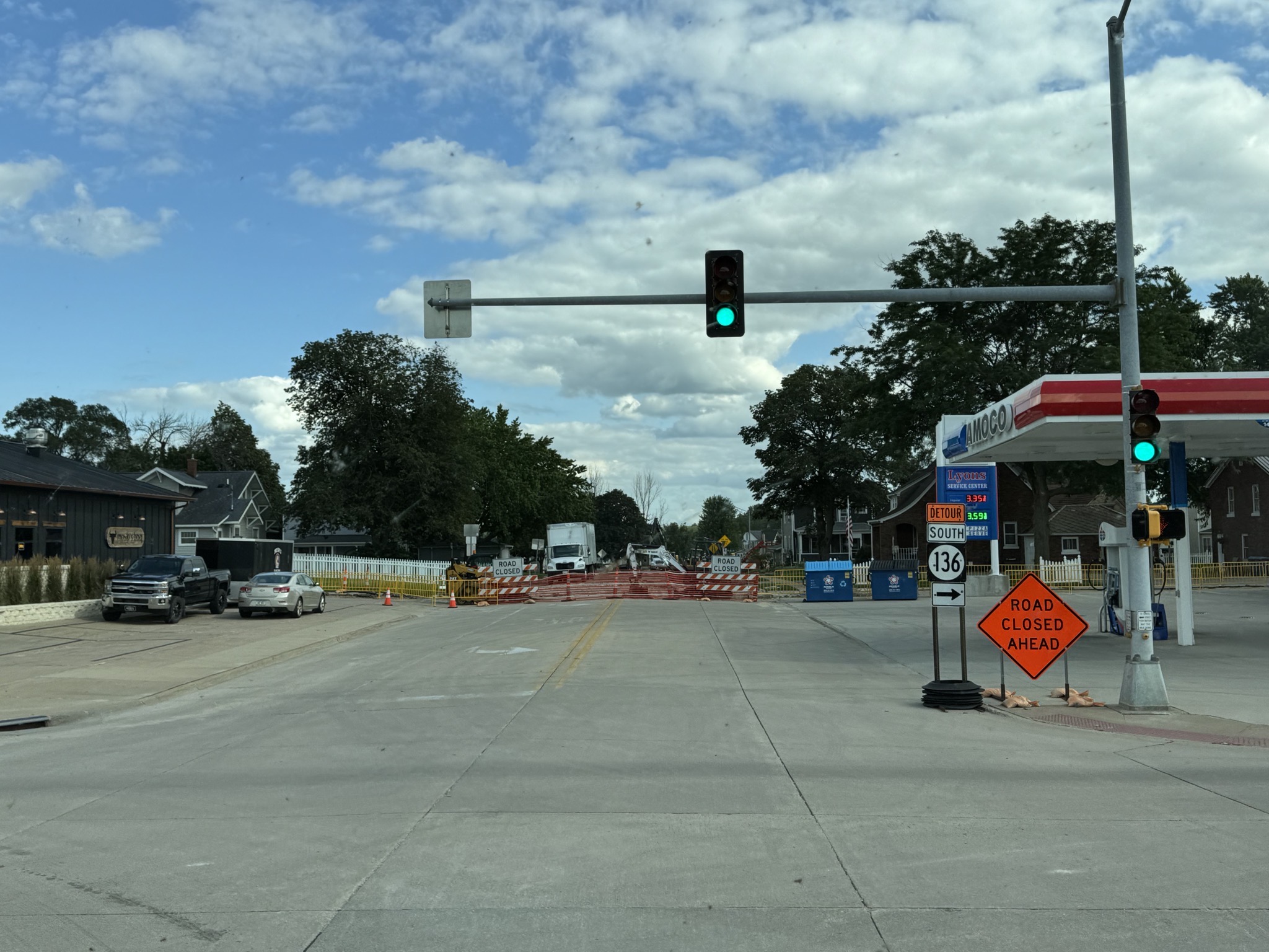 Closed road
