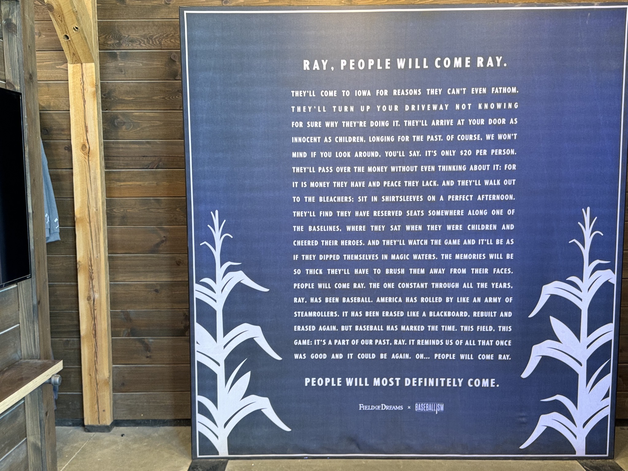 Field of Dreams swag shop