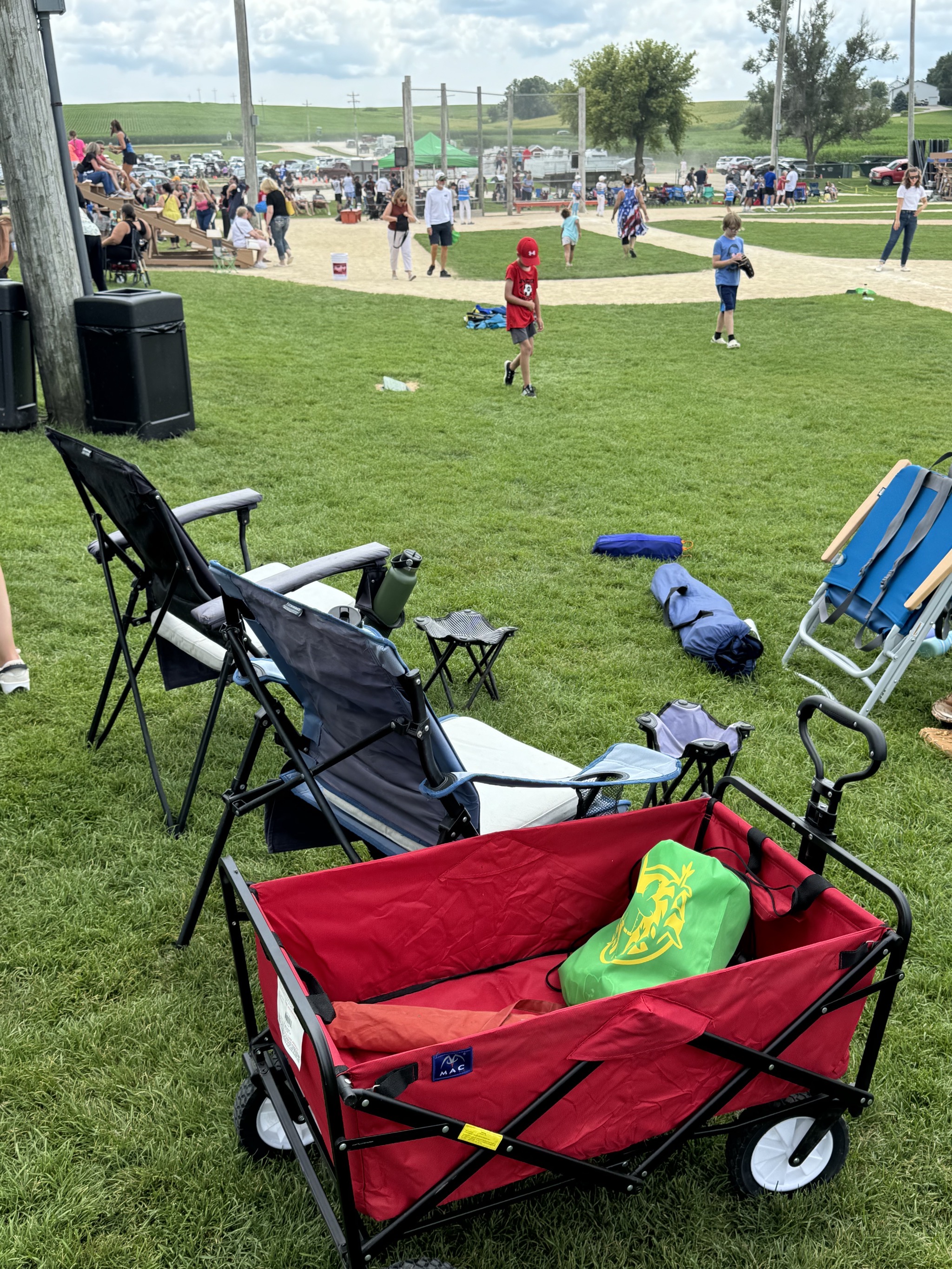 Our seats and cart