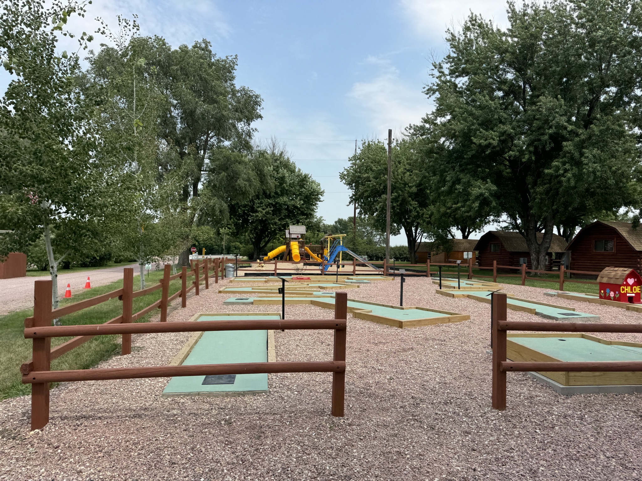 Mini golf and playground
