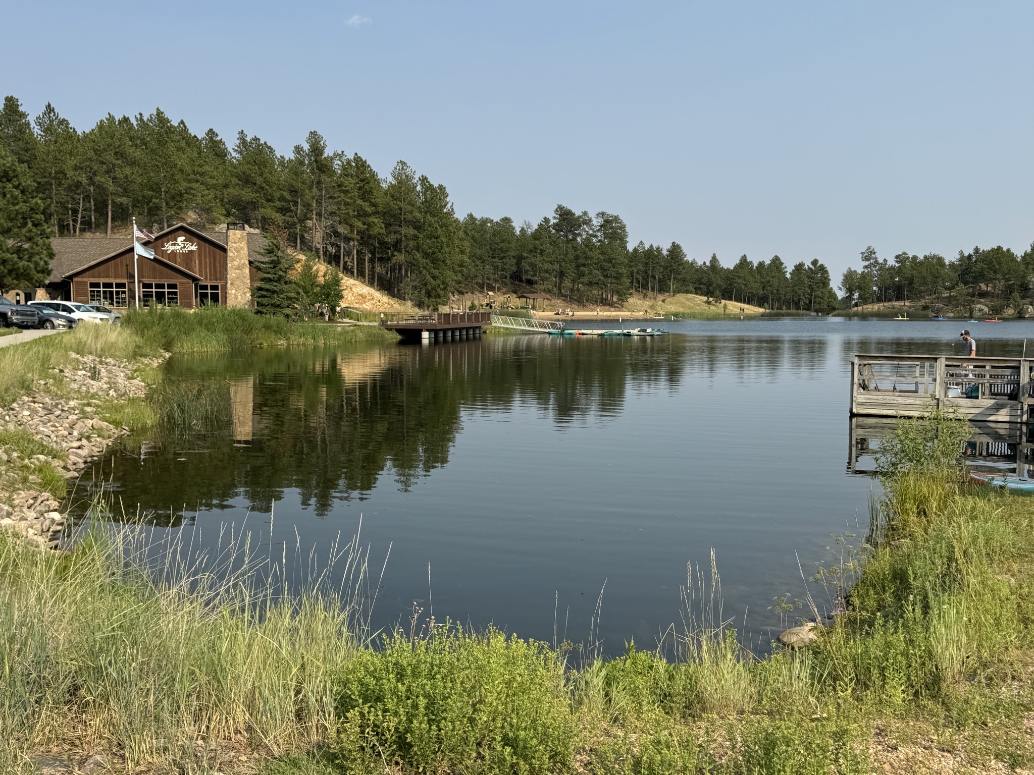 Lake and lodge