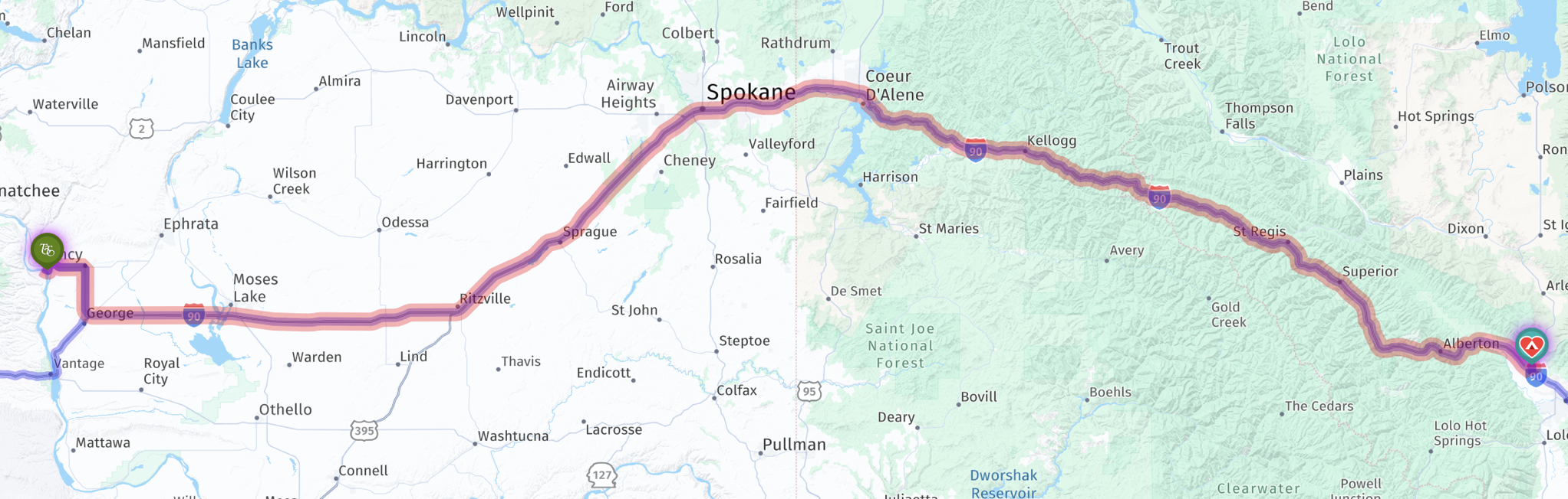 Map route