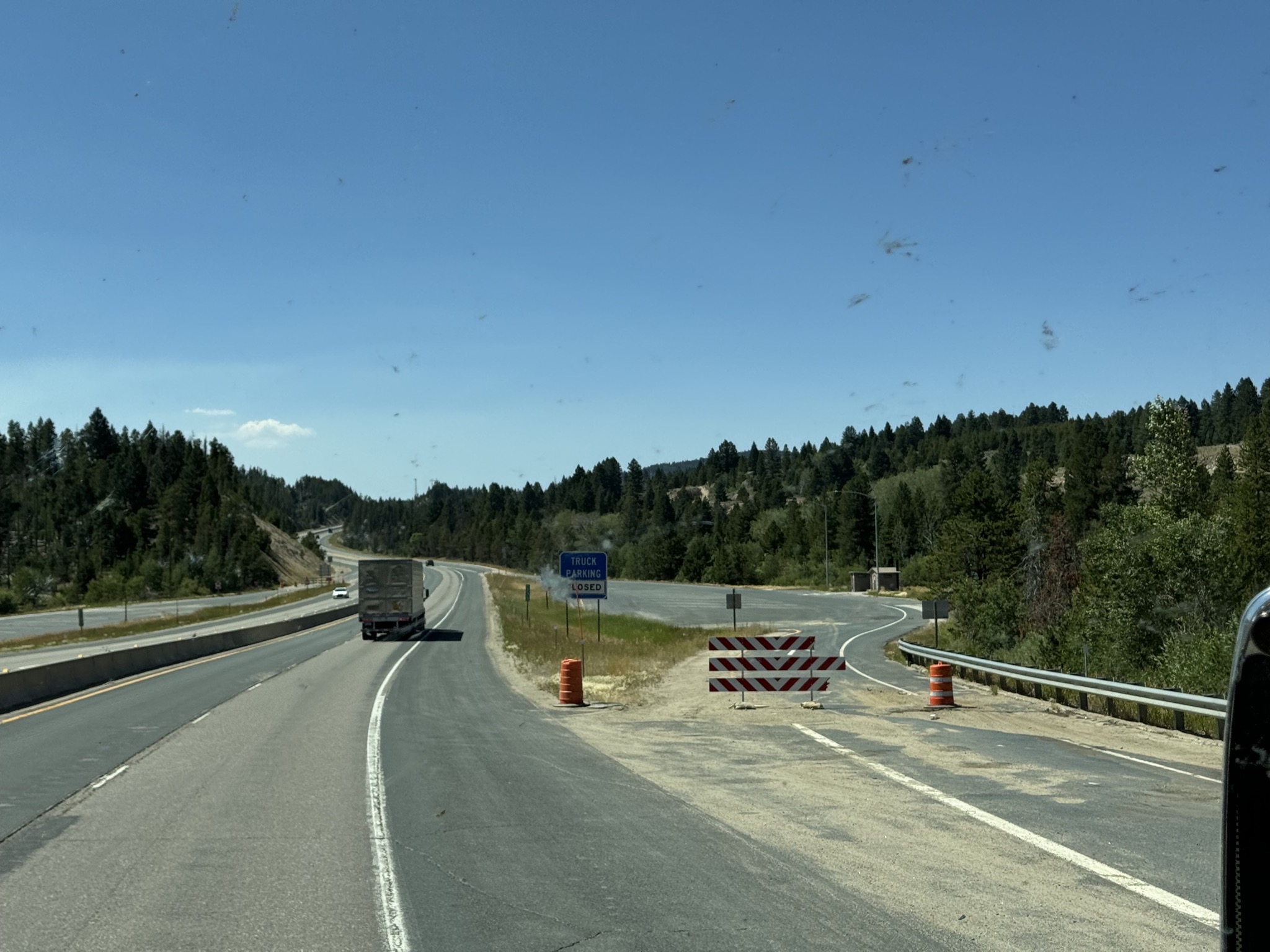 Closed rest area