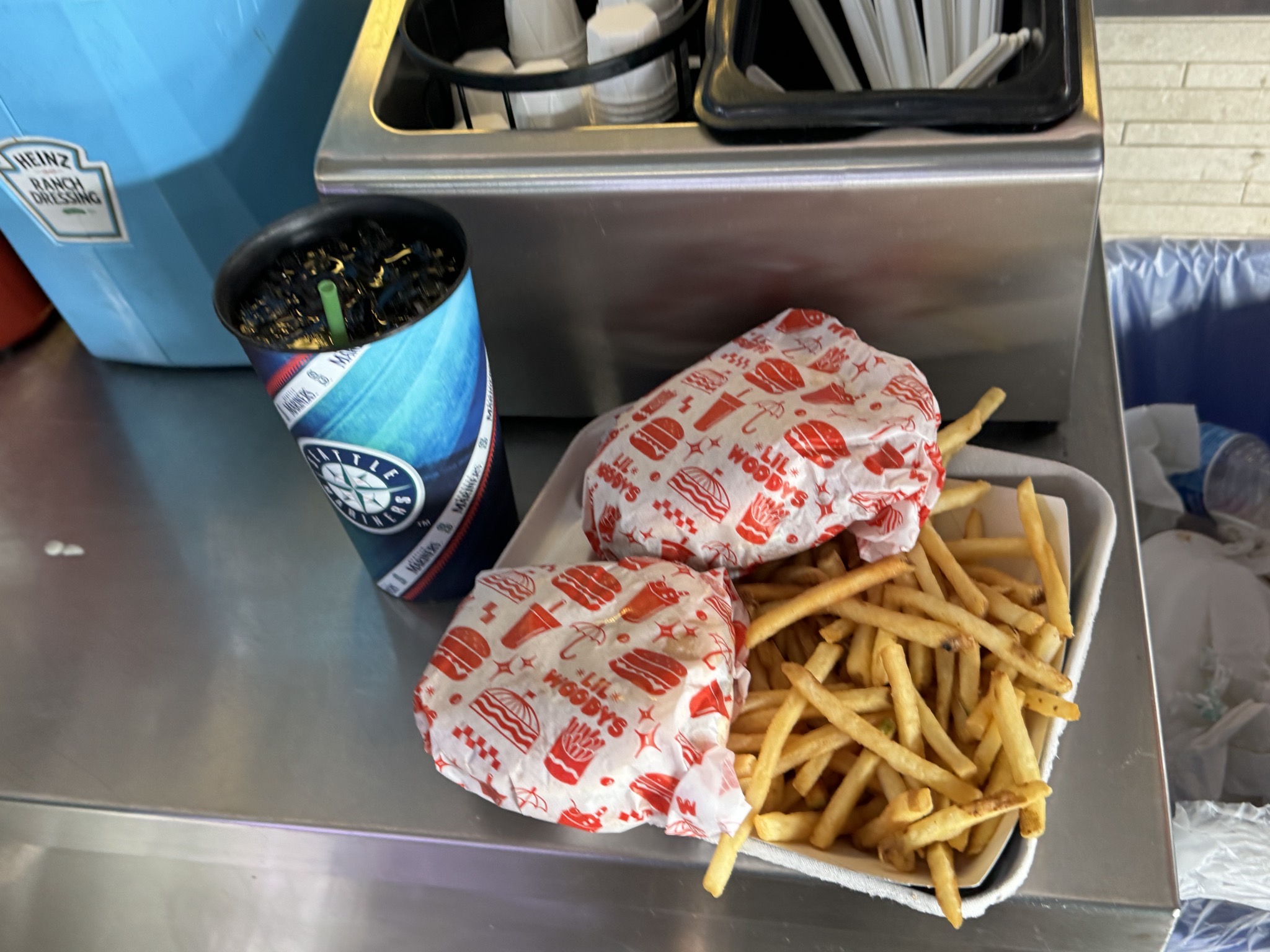Burgers and fries