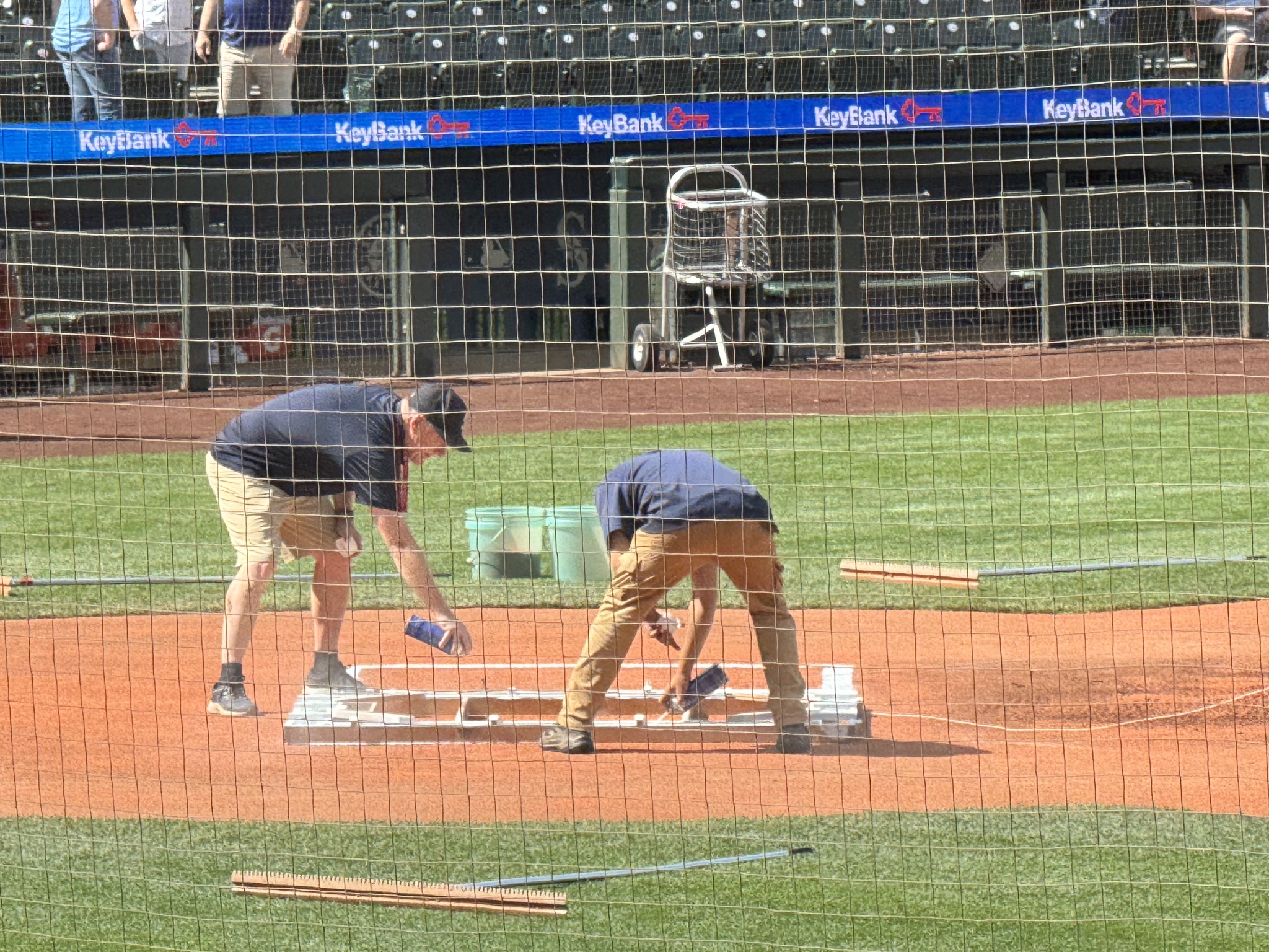 Marking the batting boxes