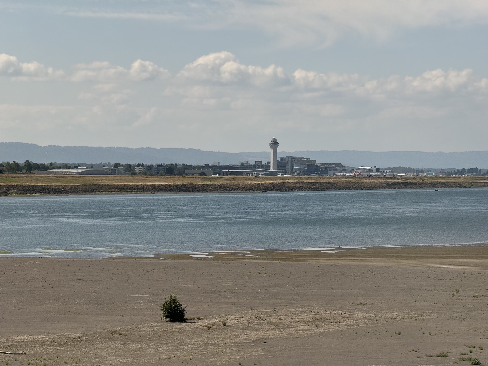 PDX airport across Columbia River