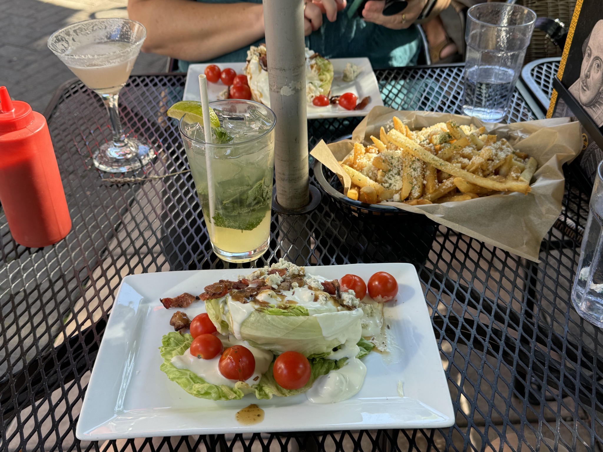Salad snd truffle fries