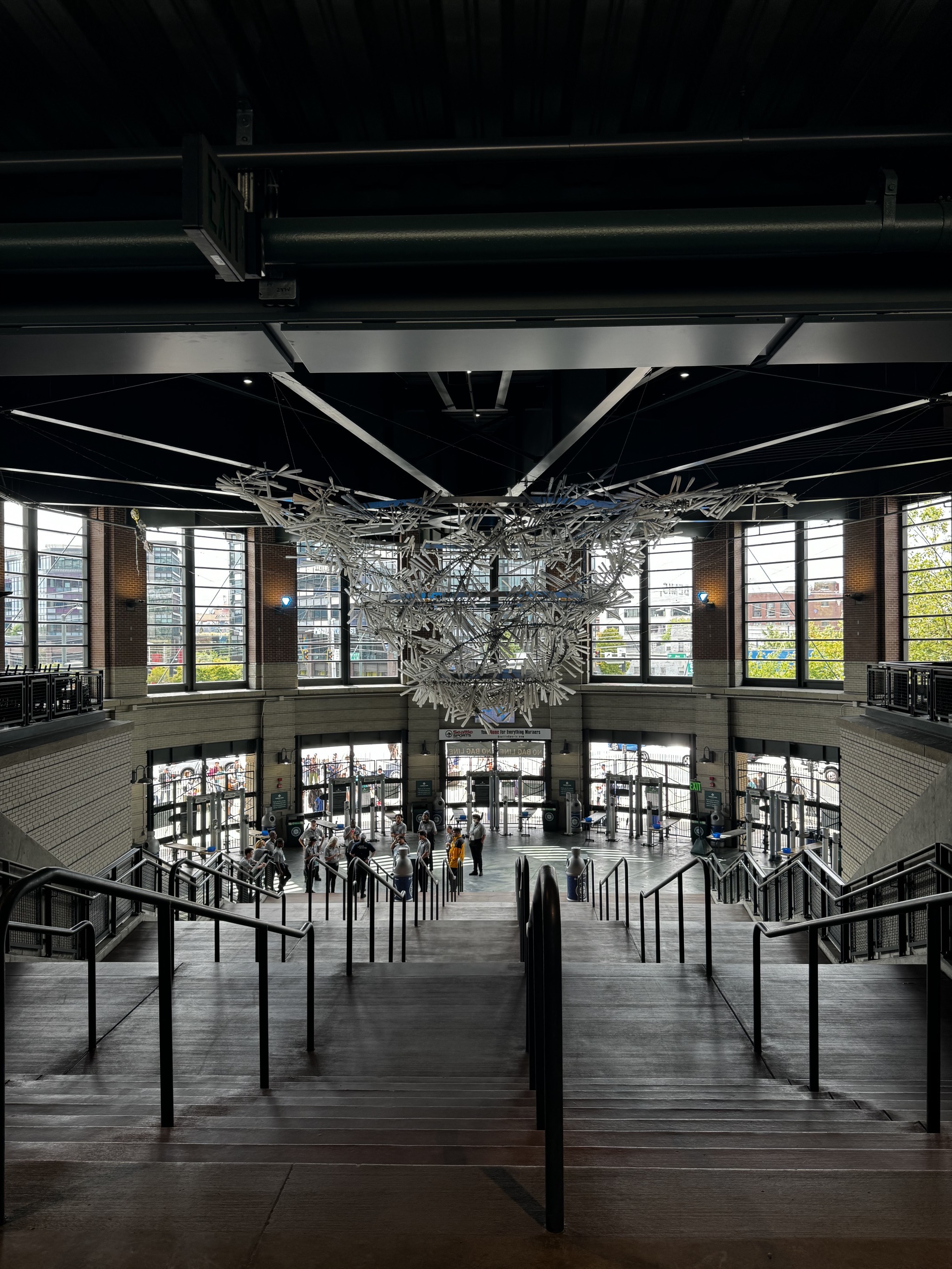 Home plate entrance chandelier