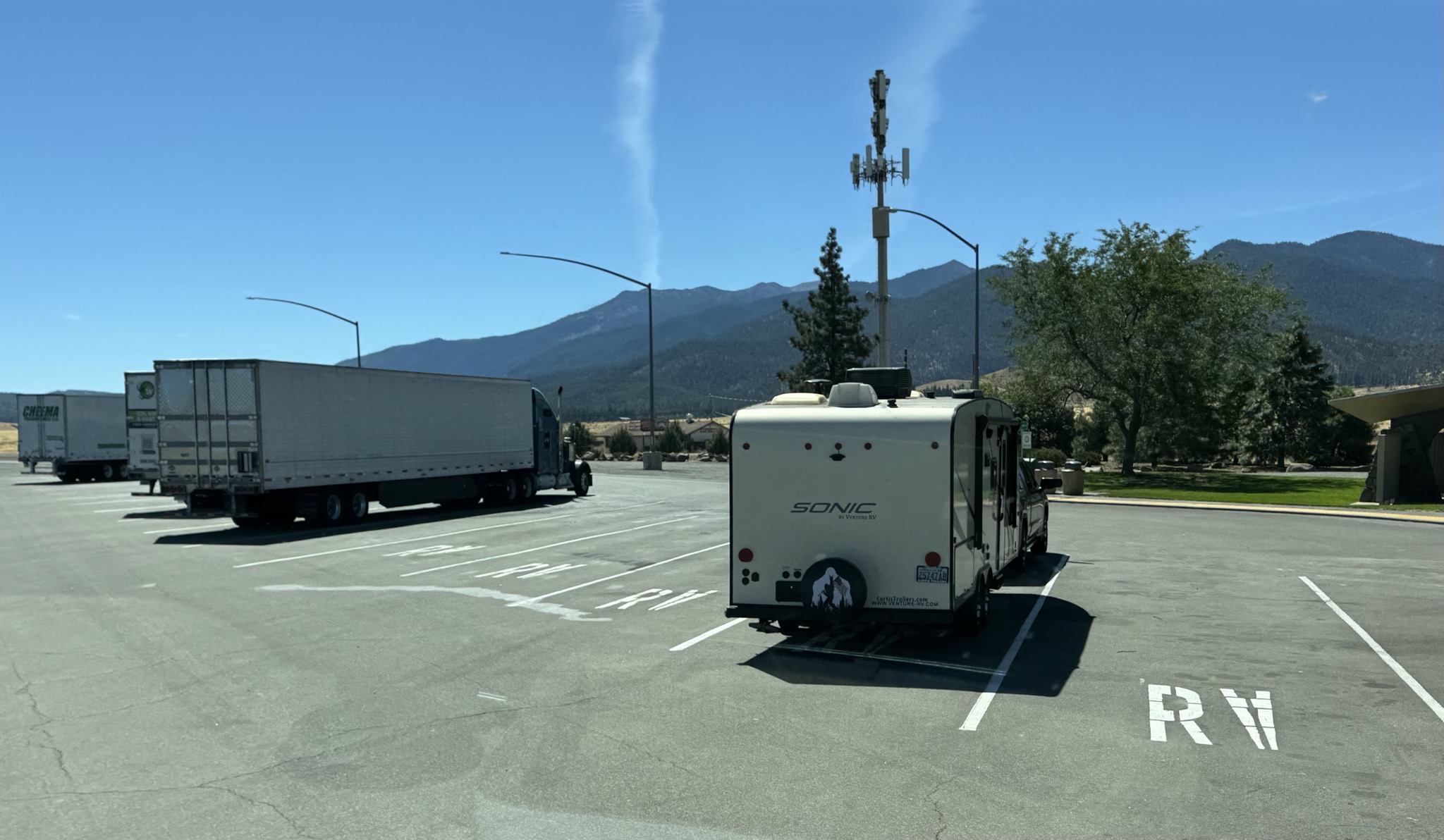 Rest area with RV parking