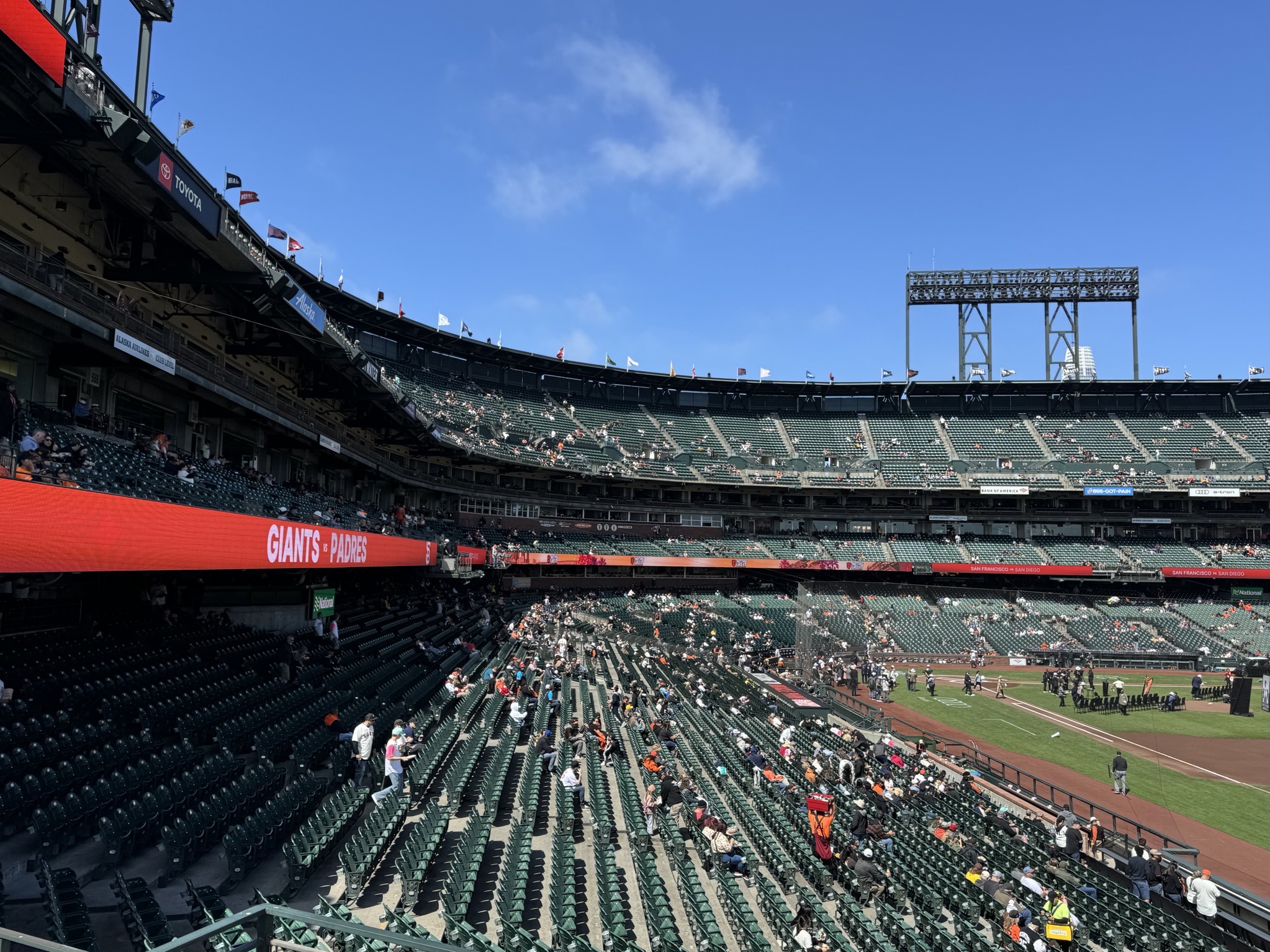 View from outfield
