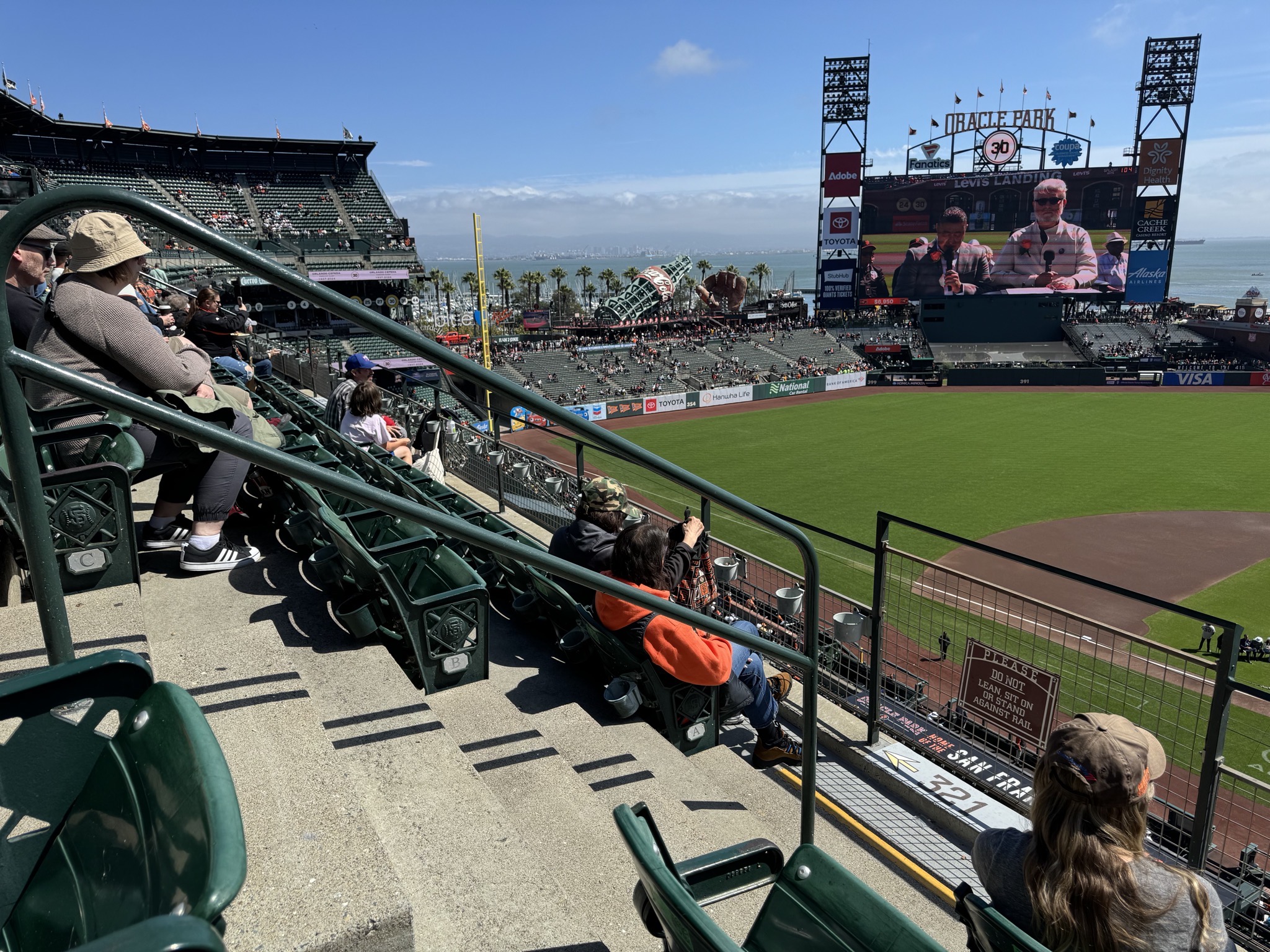View from our seats