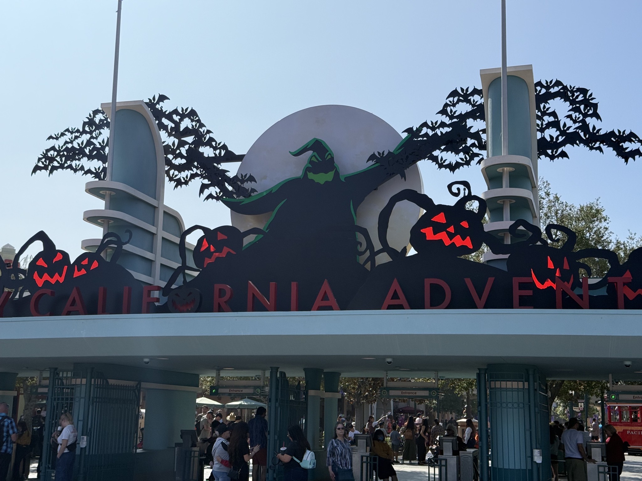 Entrance with Halloween decorations