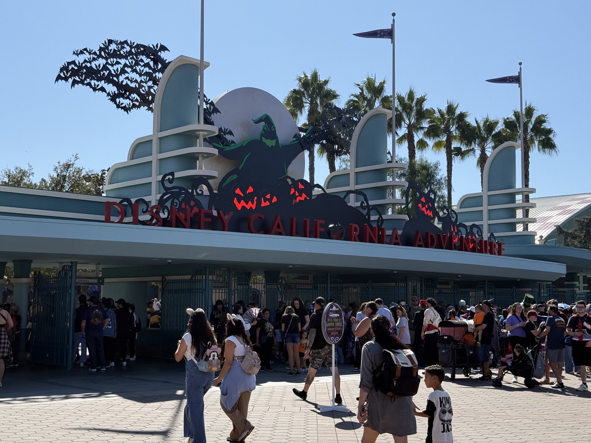 Entrance with Halloween decorations