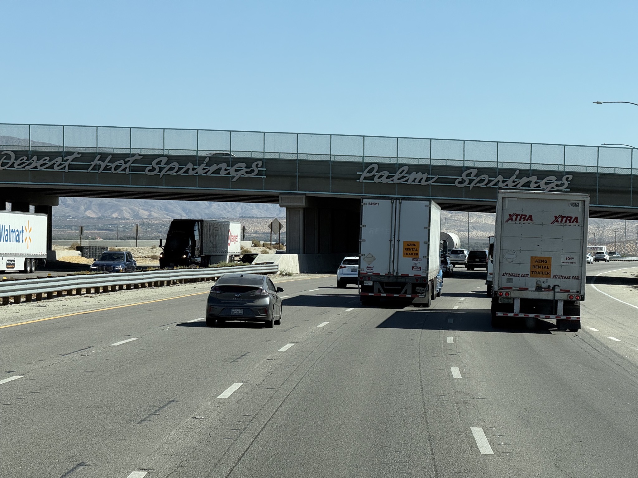 Desert Hot Springs and Palm Springs overpass