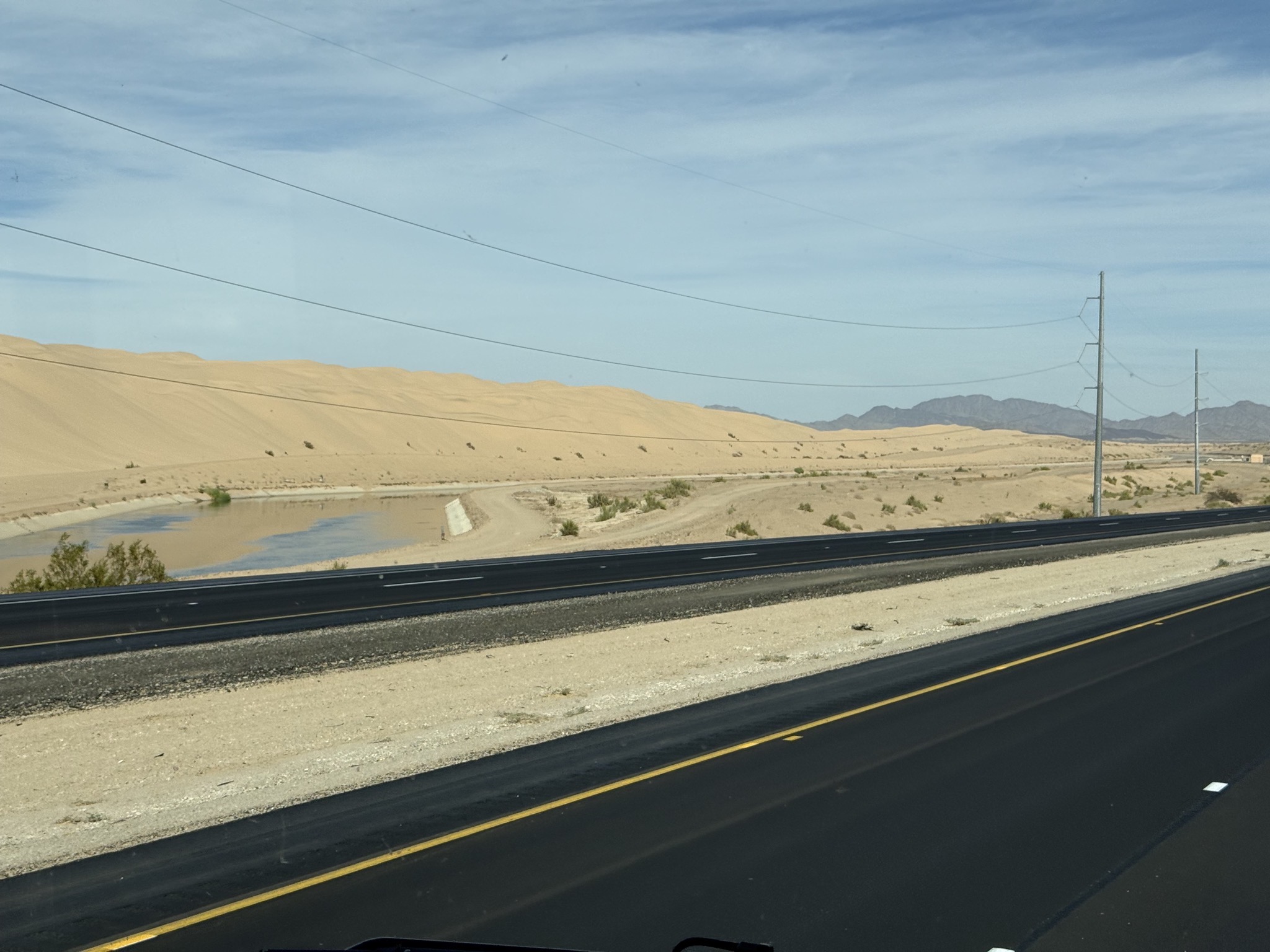 Sand dunes and canal