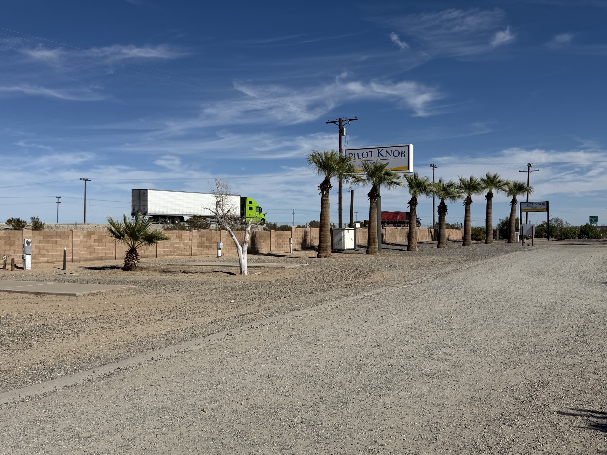 Entrance, with freeway in front