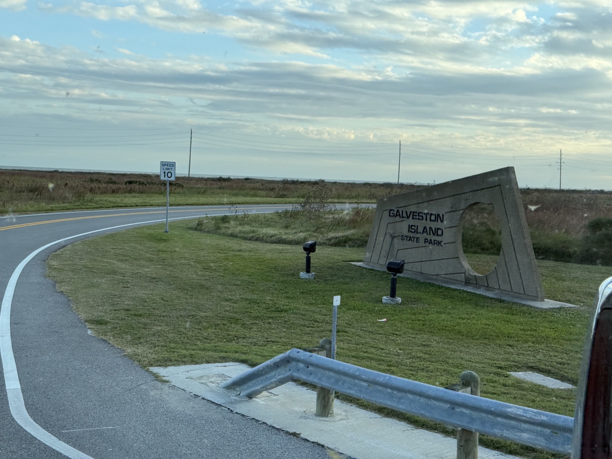 Galveston Island State Park entrance