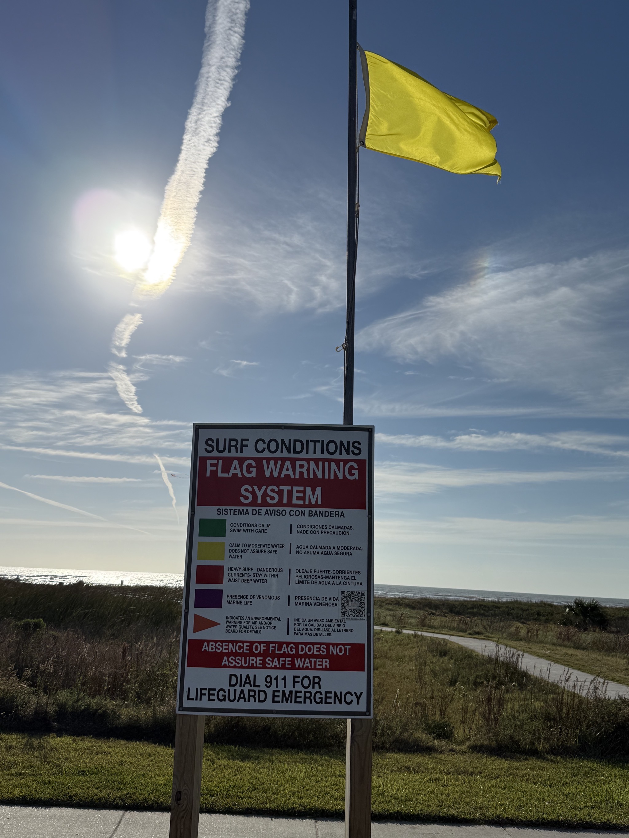 Surf conditions sign