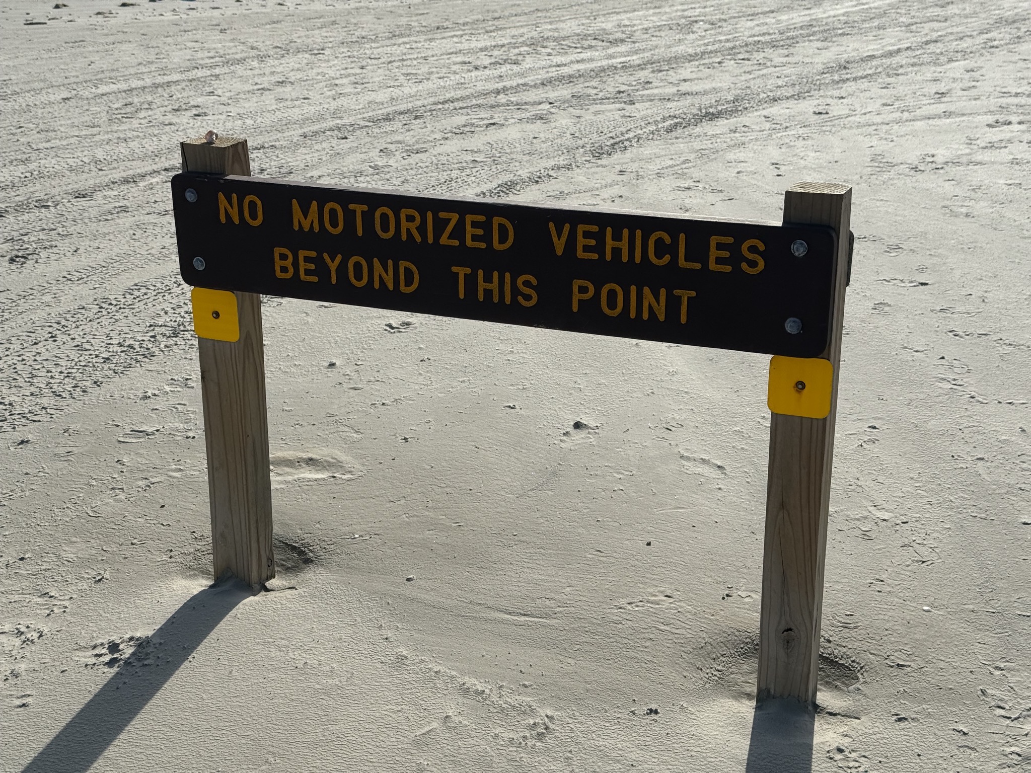 No motorized vehicles beyond this point