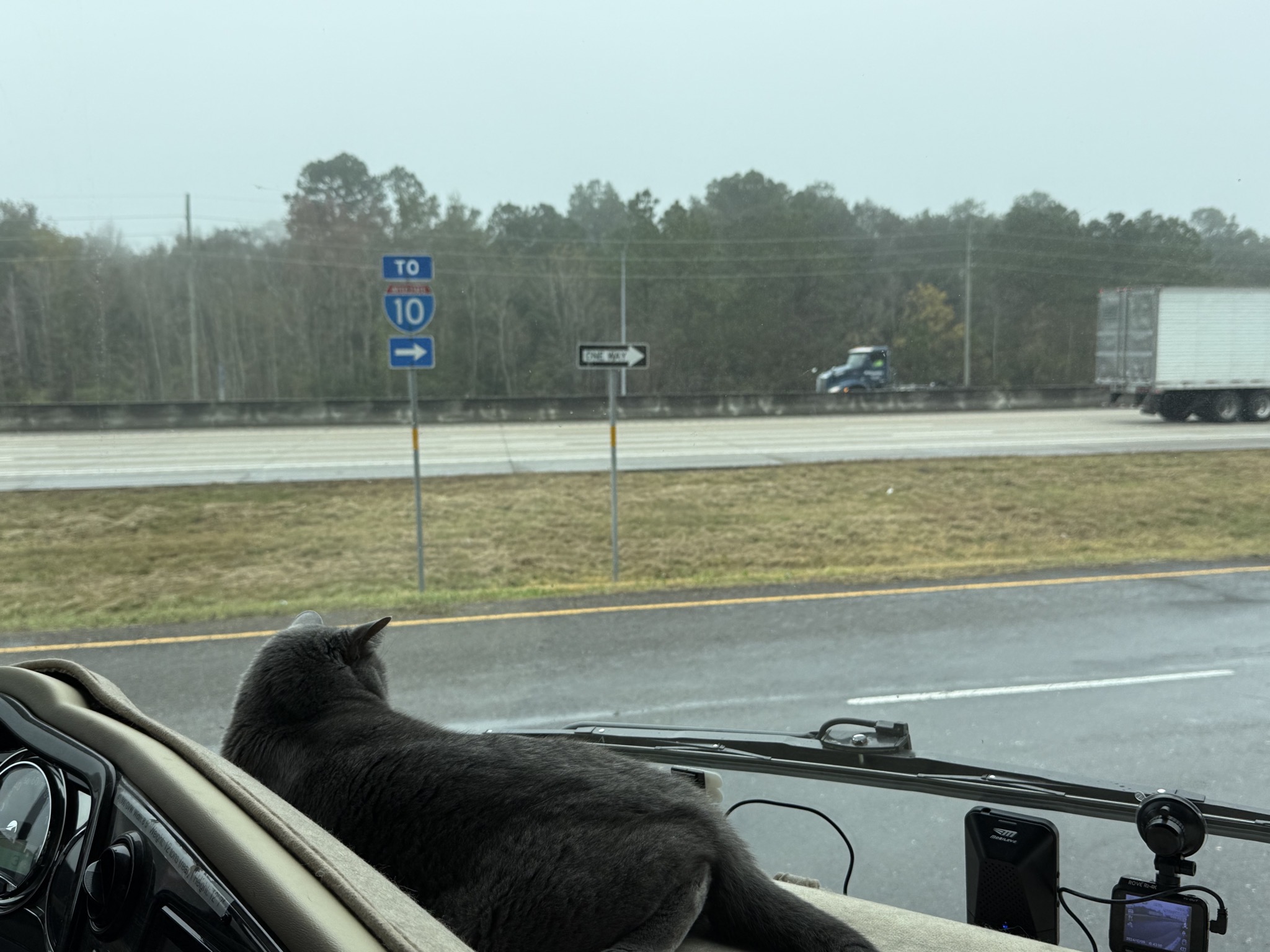 Back to I-10, with Paladin on the dash