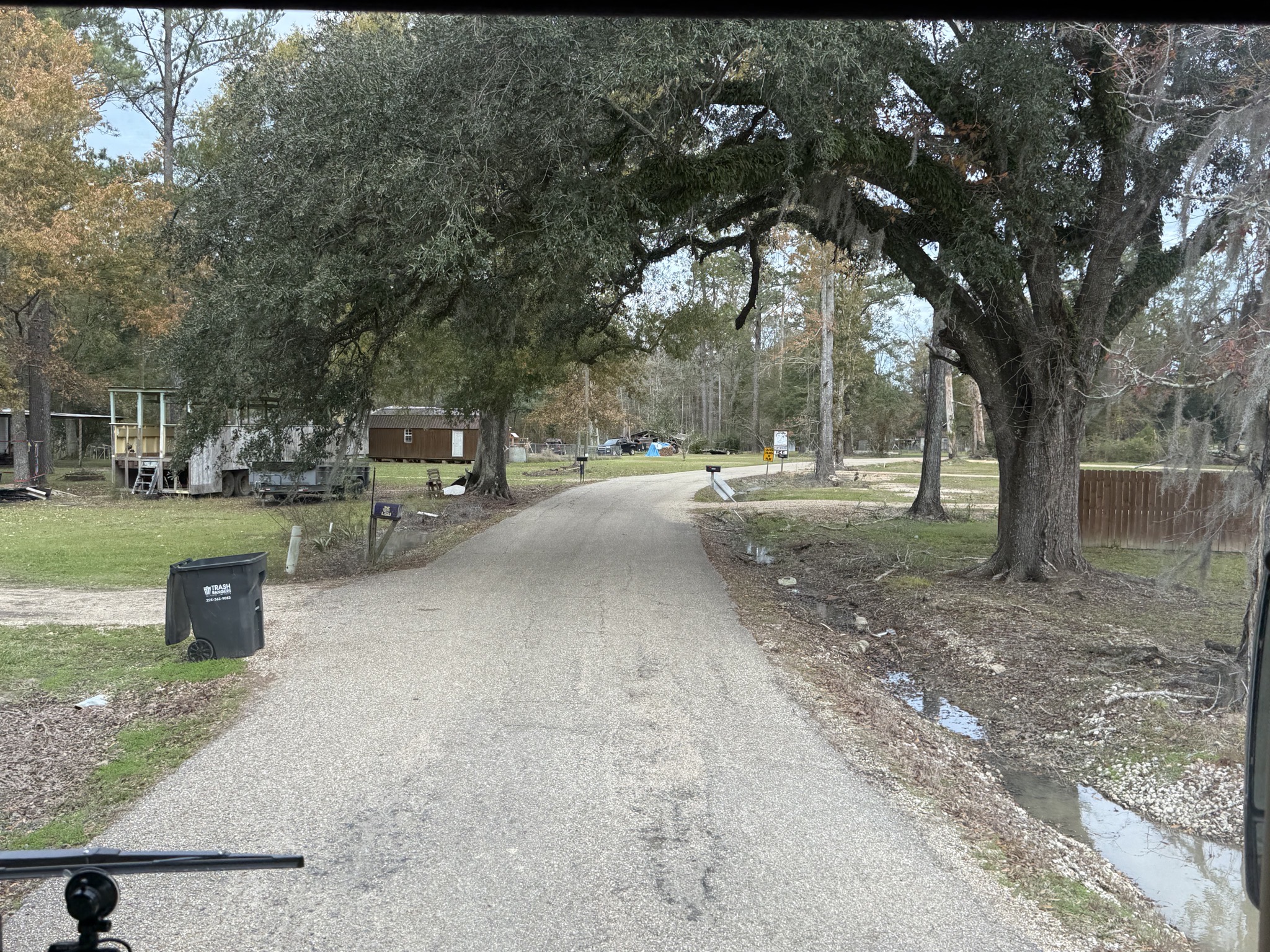 Narrow road from the park