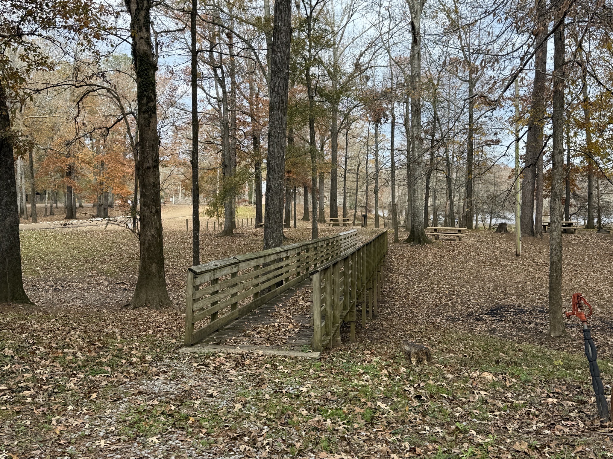 Bridge to primitive camping area