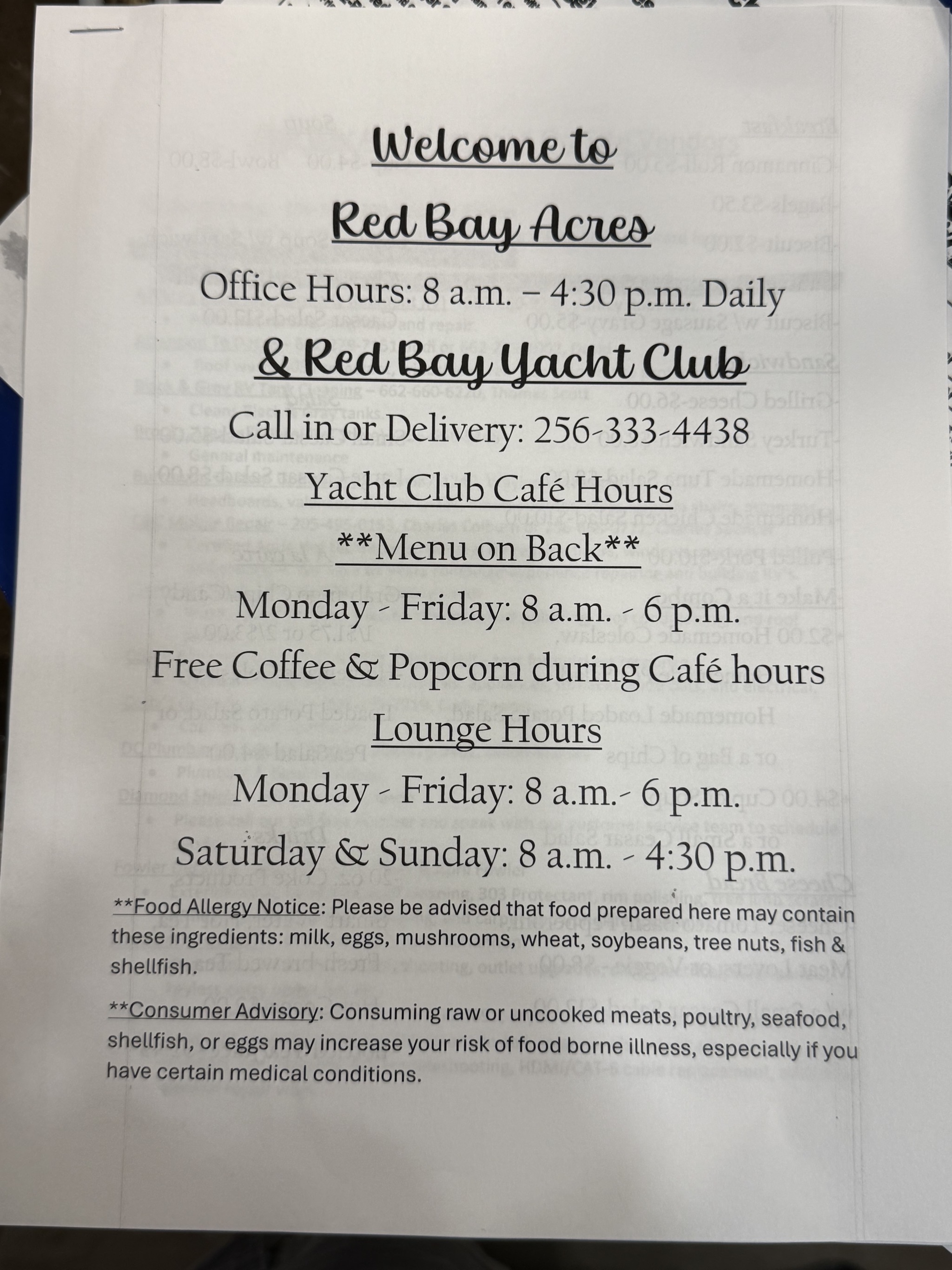 Red Bay Yacht Club