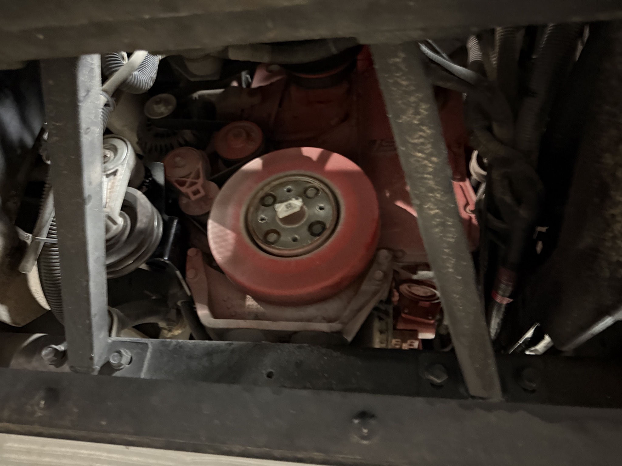 Rear of engine