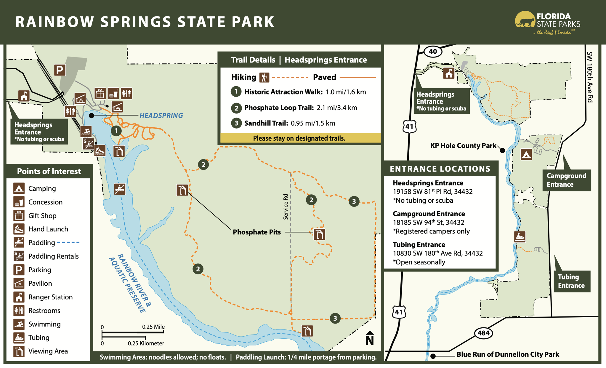 Rainbow Springs map