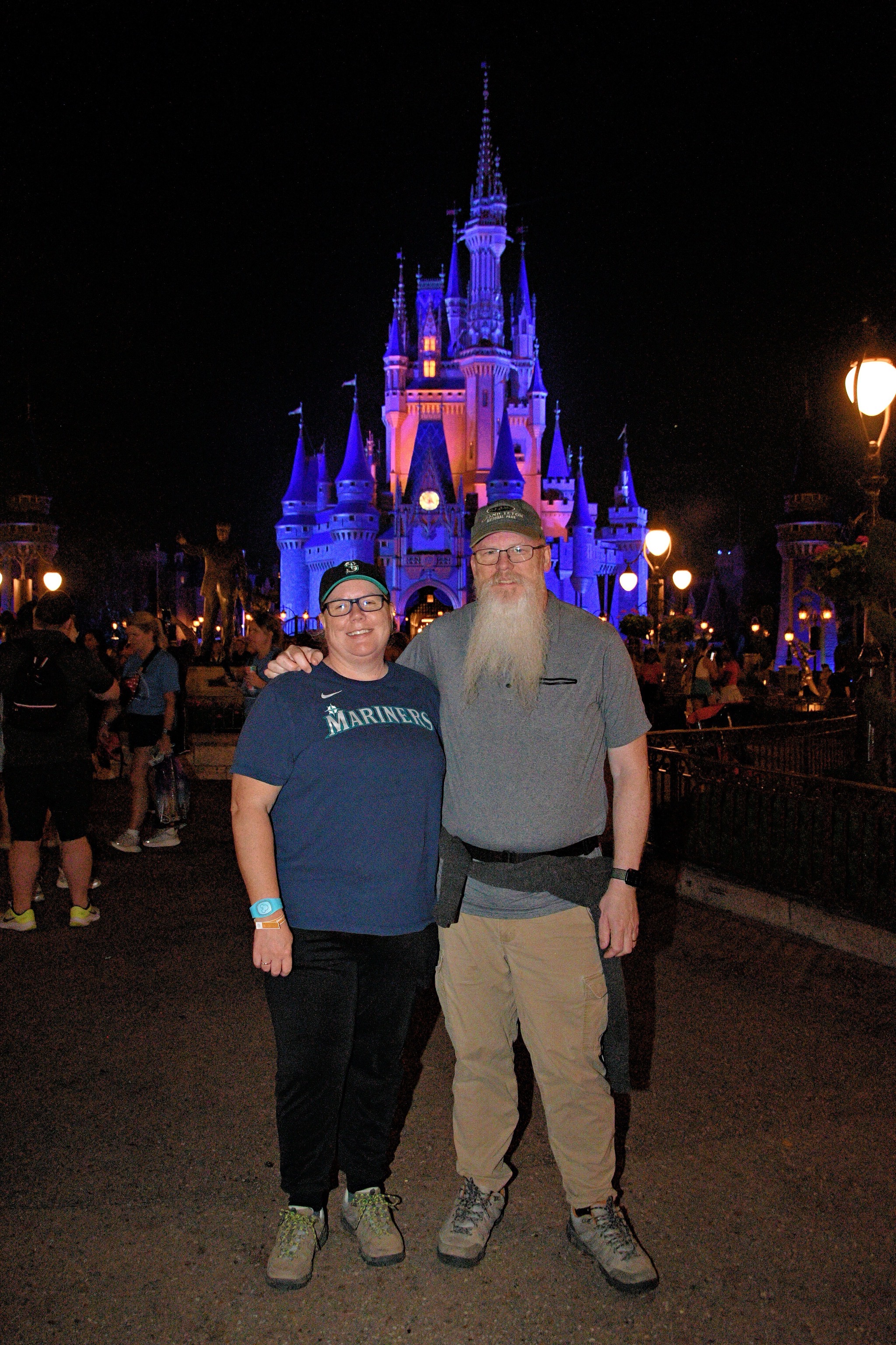 Posed photo in front of the castle