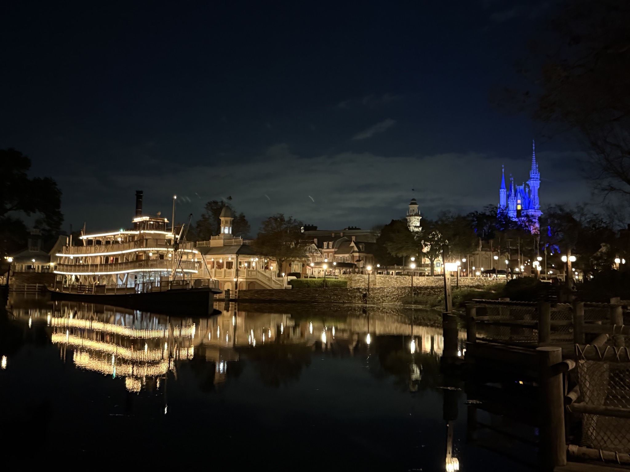 Riverboat and castle