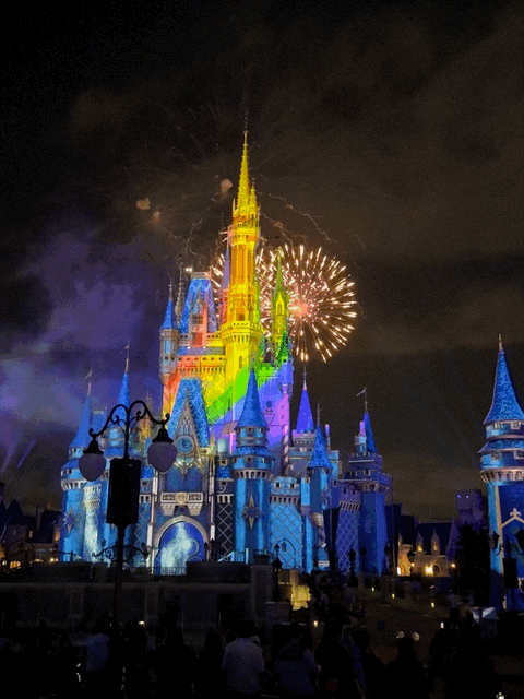 Fireworks and light show