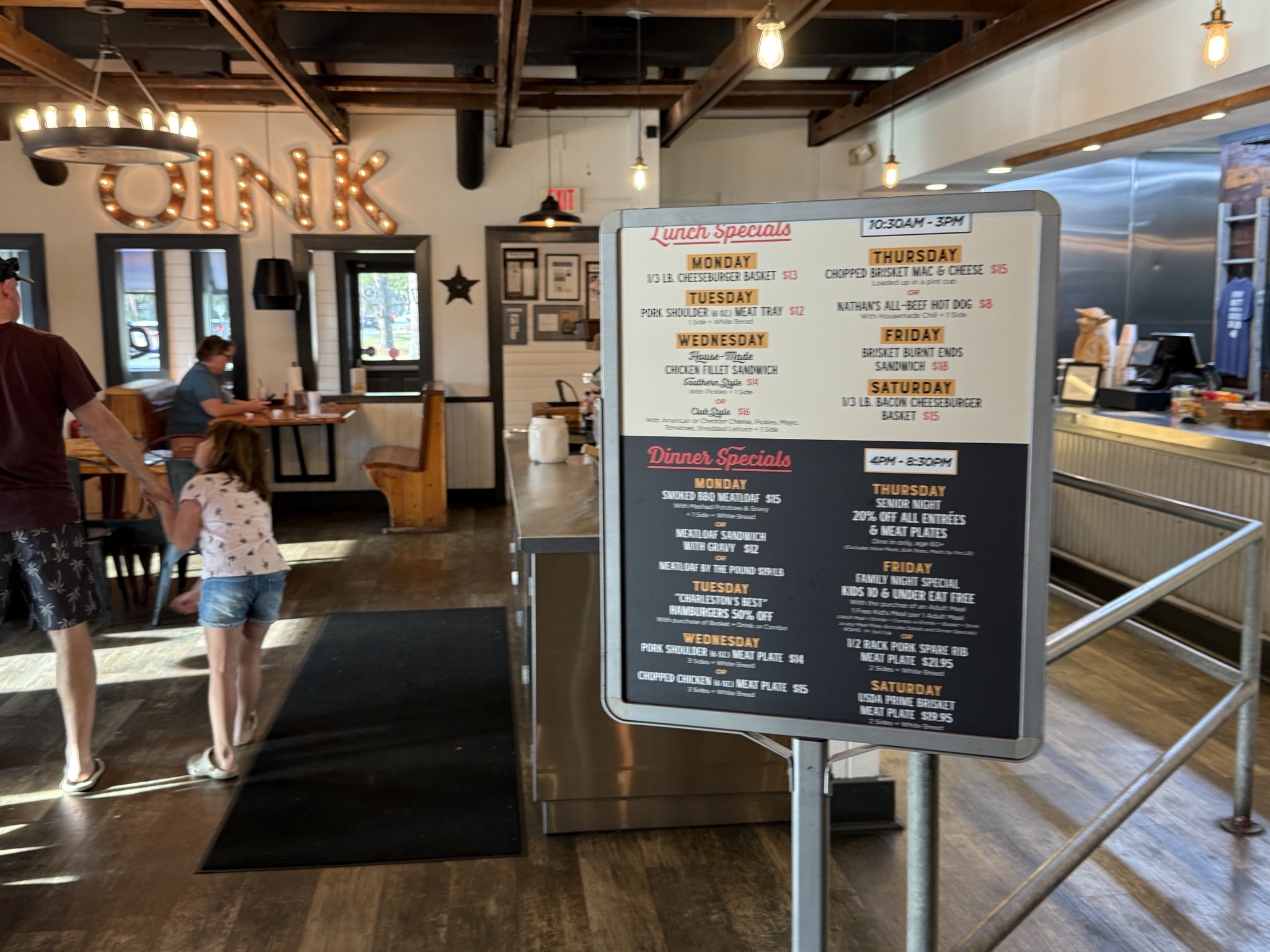 Specials and dining room